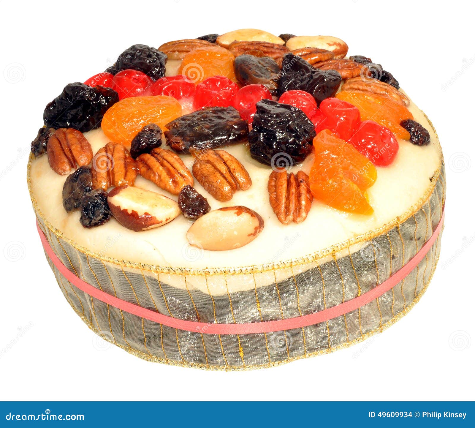 Decorated Fruit Cake stock photo. Image of baked, dessert 49609934