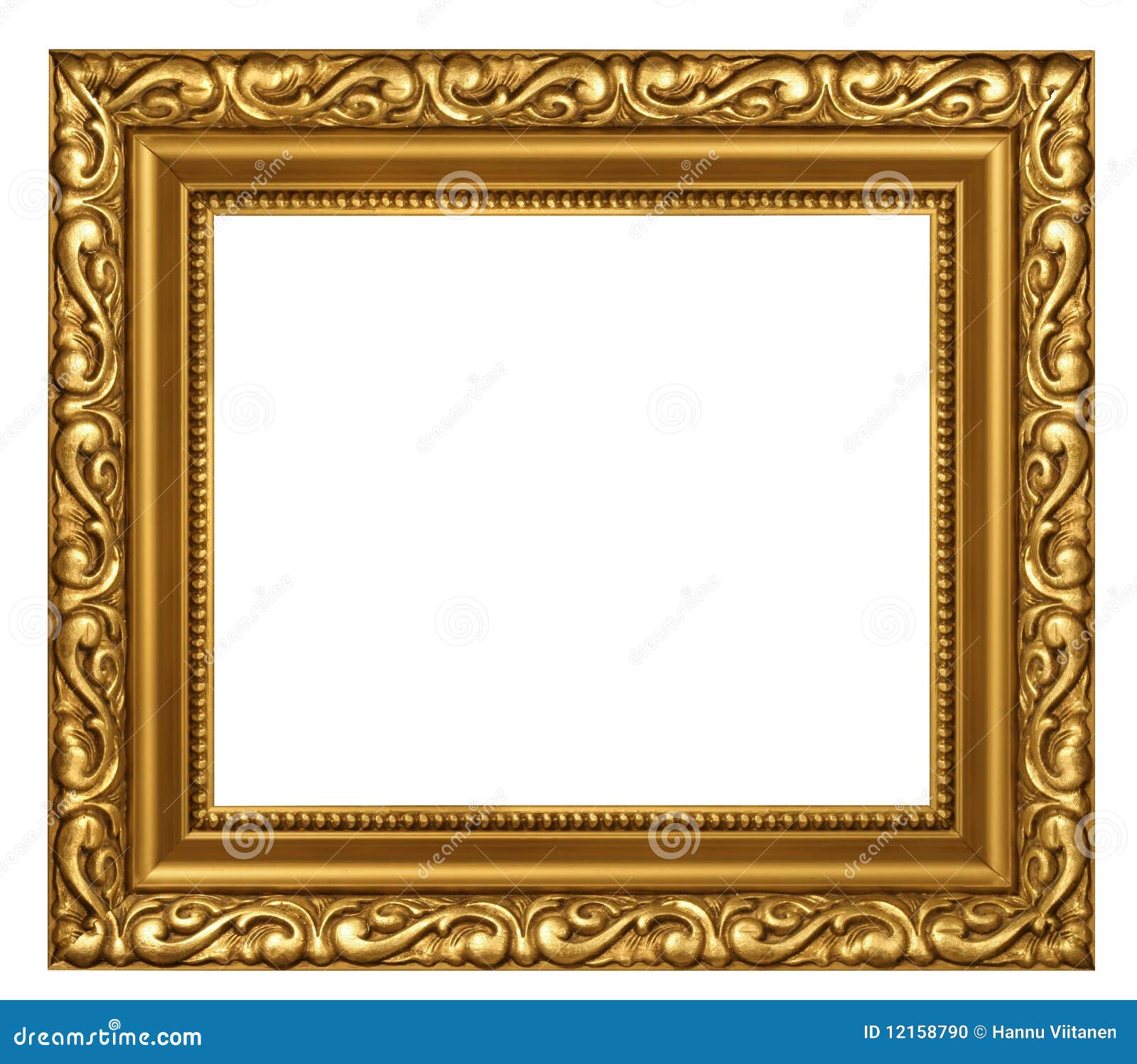 Decorated Gold Plated Frame Stock Photo Image of design, rustic 12158790