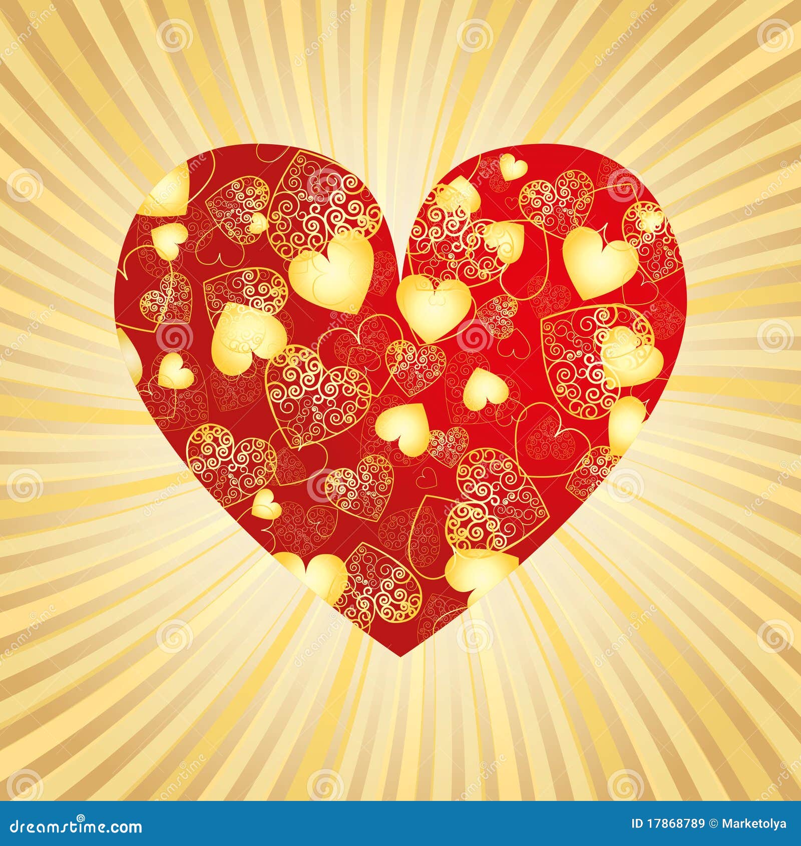 Decorated hearts stock vector. Illustration of valentine 17868789