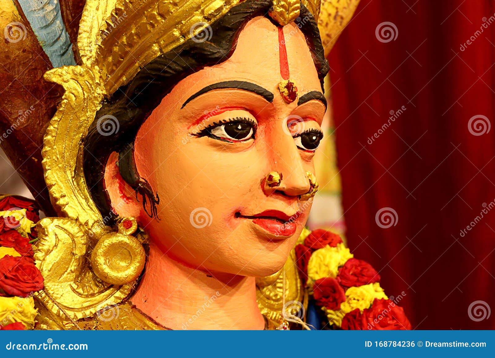 Decorated Idol of Amman Goddess Stock Photo - Image of ...