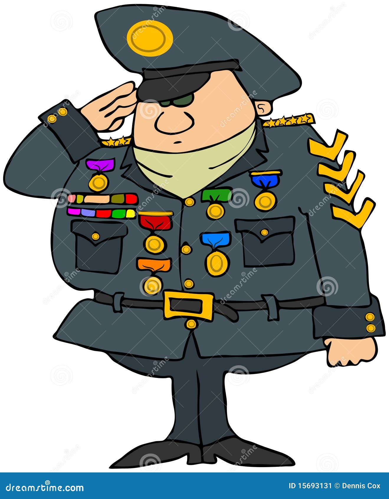 Decorated Military Man stock illustration. Illustration of army 15693131