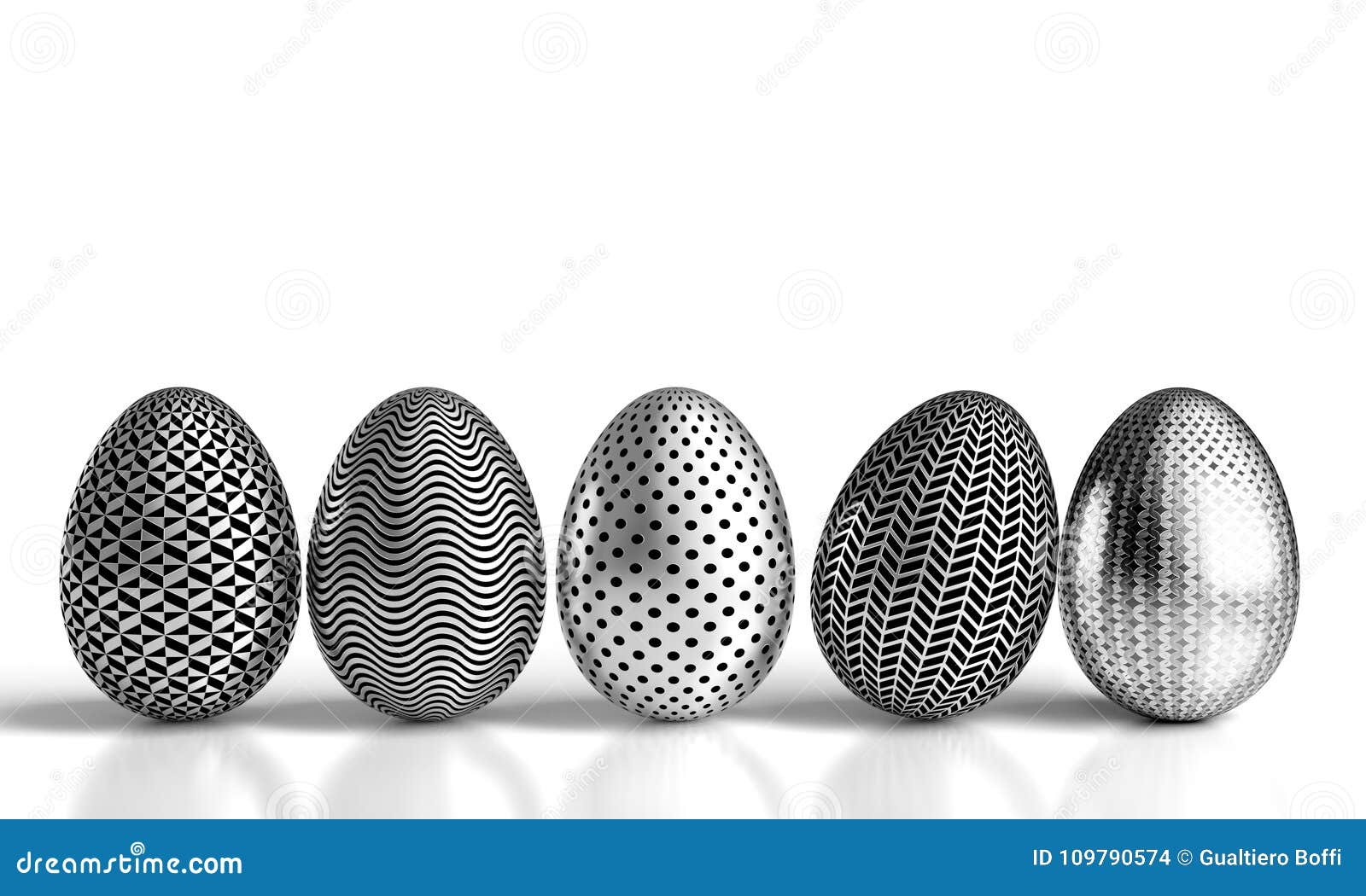 Steel easter eggs stock illustration. Illustration of artistic 109790574