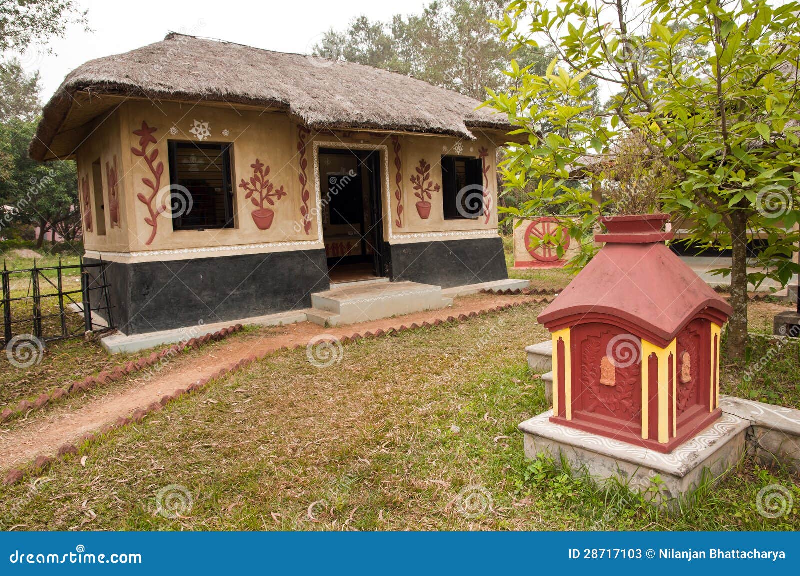 Decorated village hut stock image Image of simple 