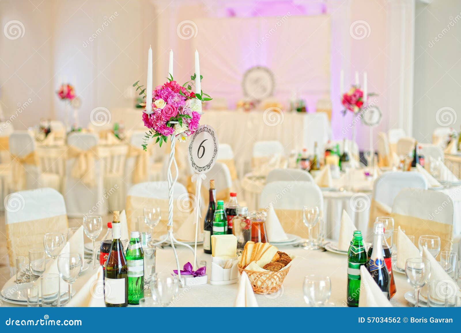Decorated Wedding Restaurant Stock Photo Image of celebrate