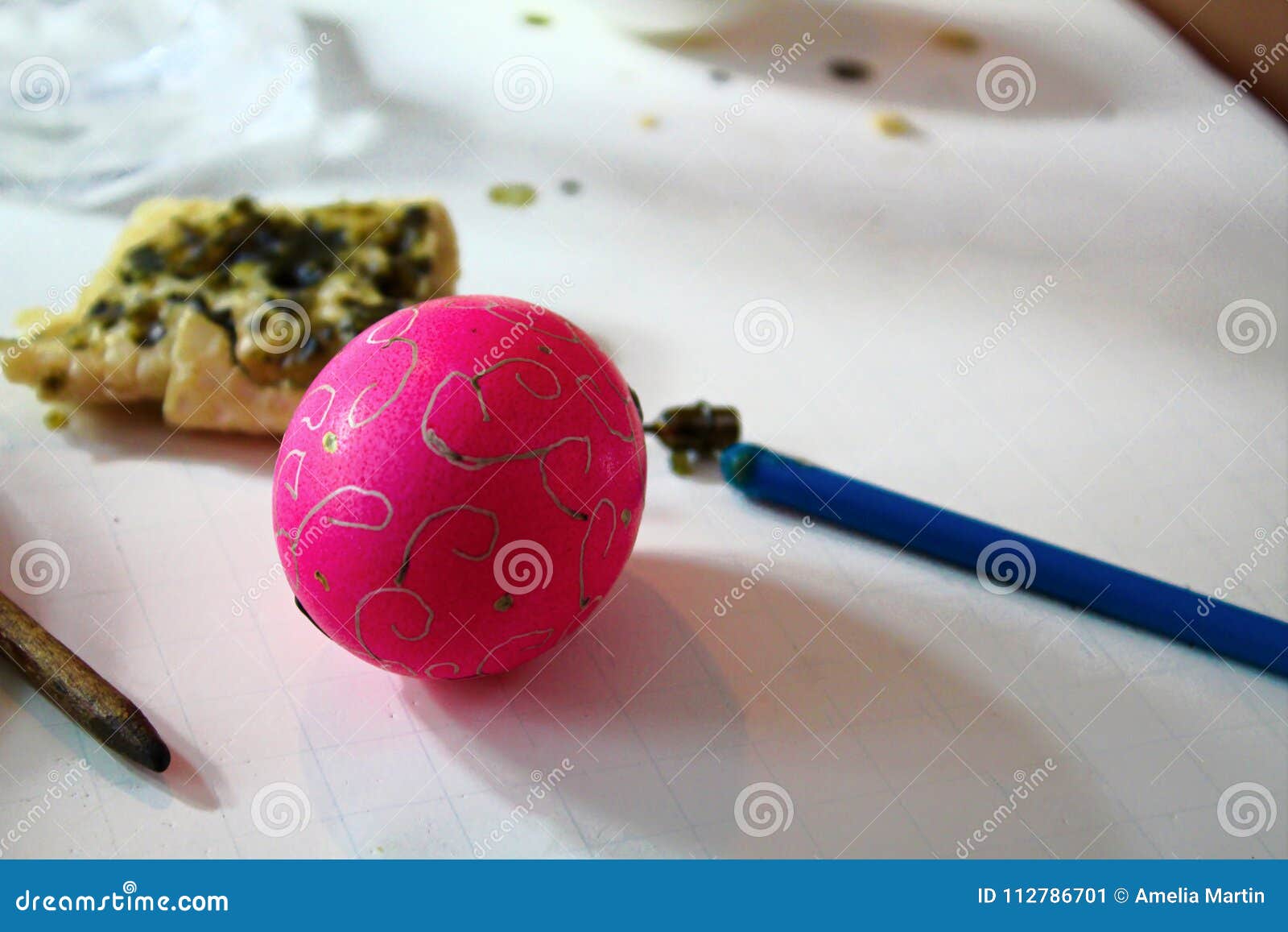 Decorating Easter Eggs with Beeswax and a Stylus Stock Image Image of symbol, technique 112786701