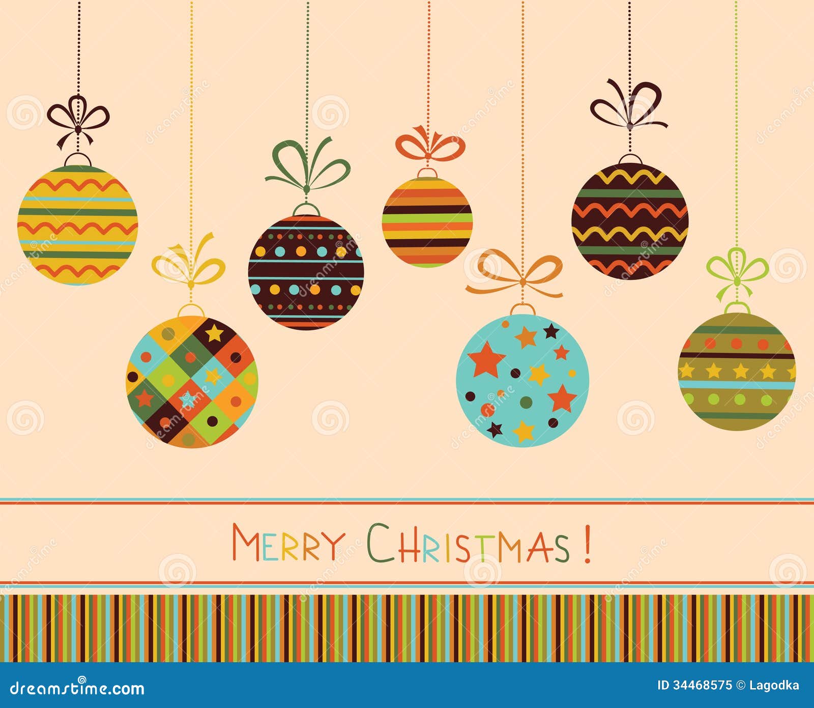 Decoration With Christmas Balls. Royalty Free Stock Photo 