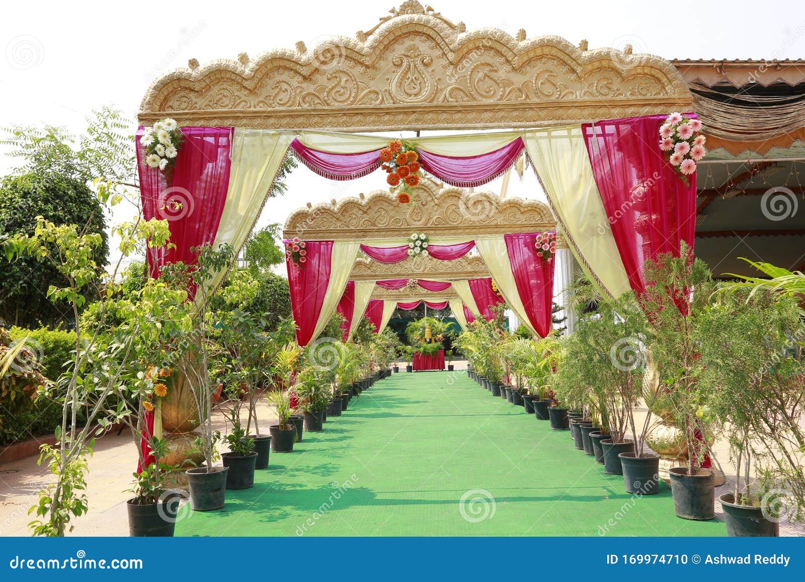Decoration at the Entrance of a Marriage Ceremony Stock Photo ...