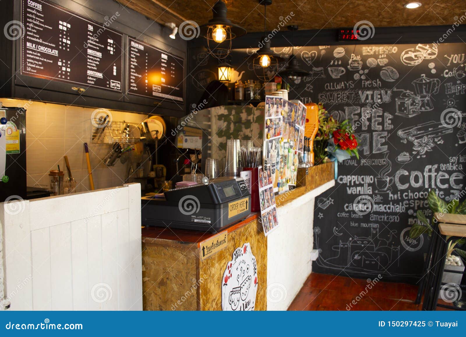 Decoration Furniture and Interior Design of Local Coffee Shop for ...