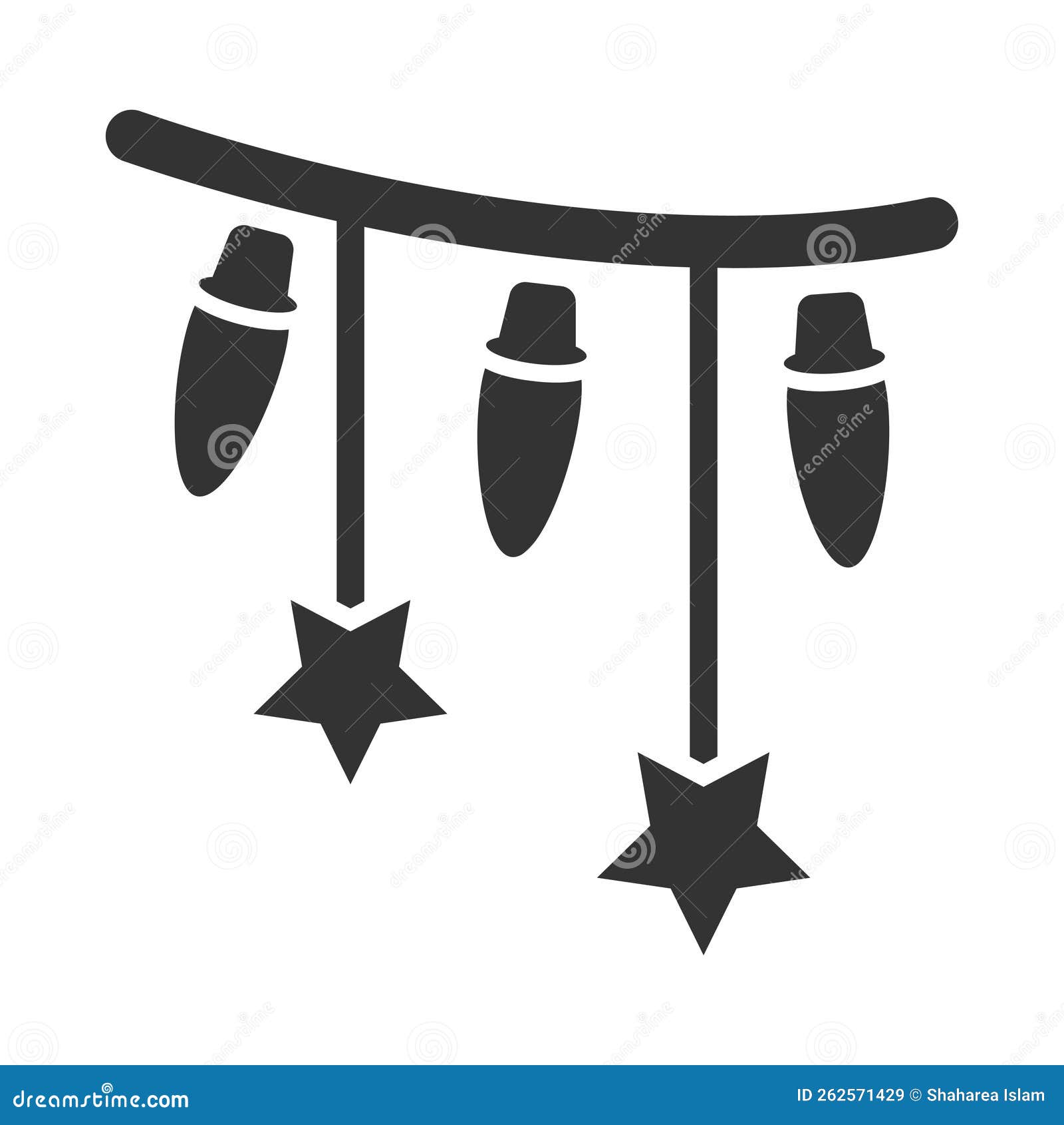 Decoration Lights Icon stock vector. Illustration of symbol 262571429
