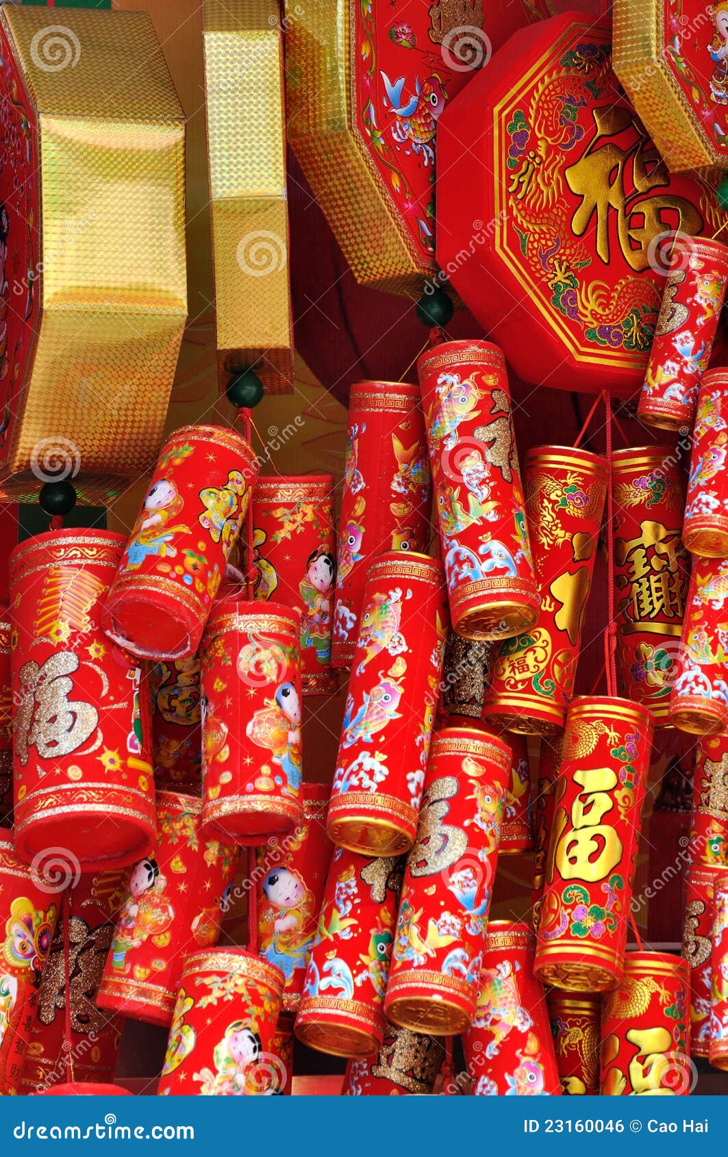 Decoration Like Firecracker In Chinese New Year Royalty Free Stock ...