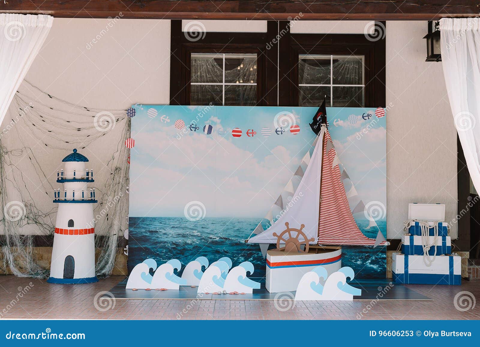 Decoration in Marine Theme for the Sea Party Stock Image - Image