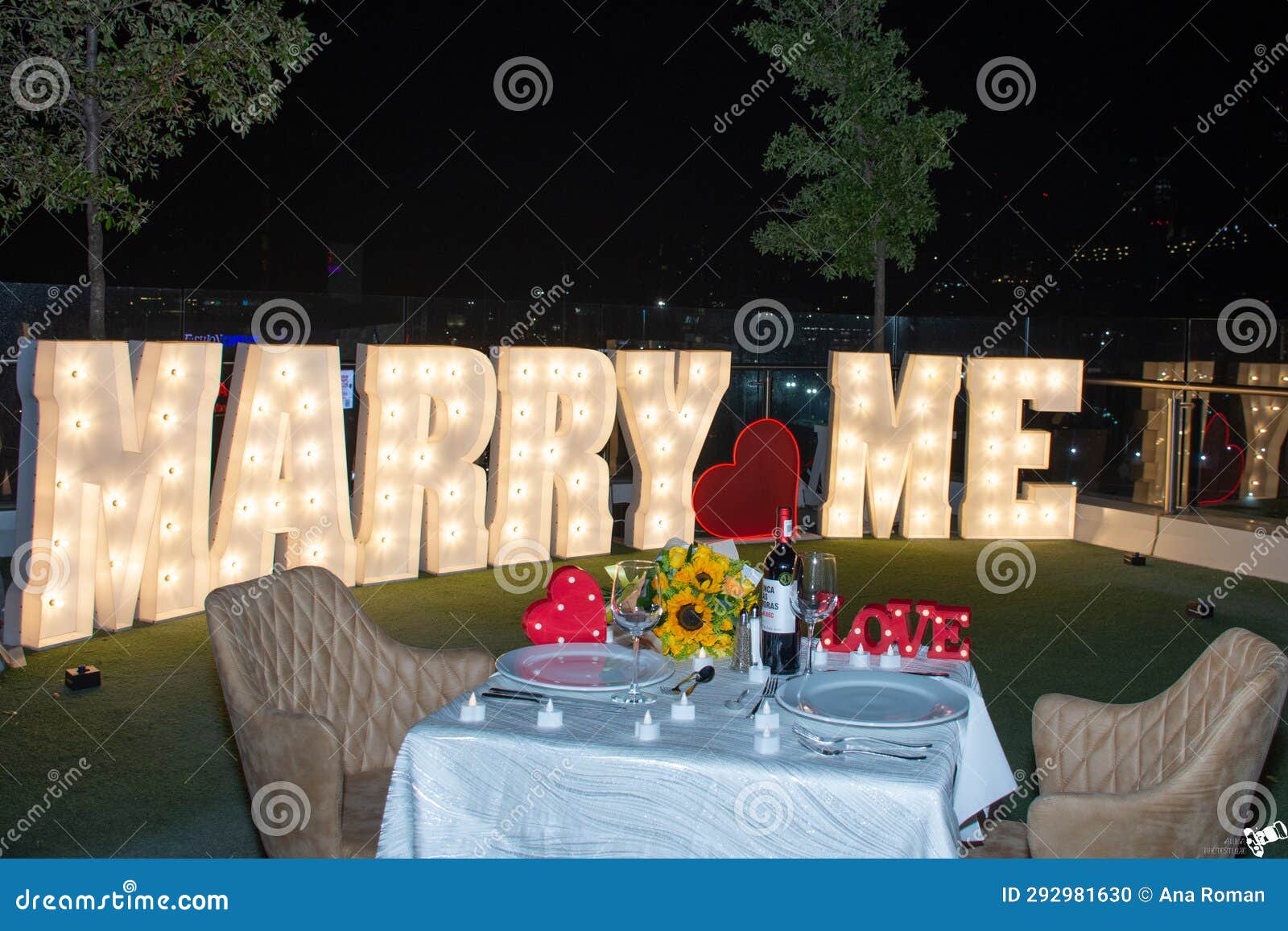 Decoration for Marriage Proposal, Giant Letters Stock Photo Image of union, feeling 292981630