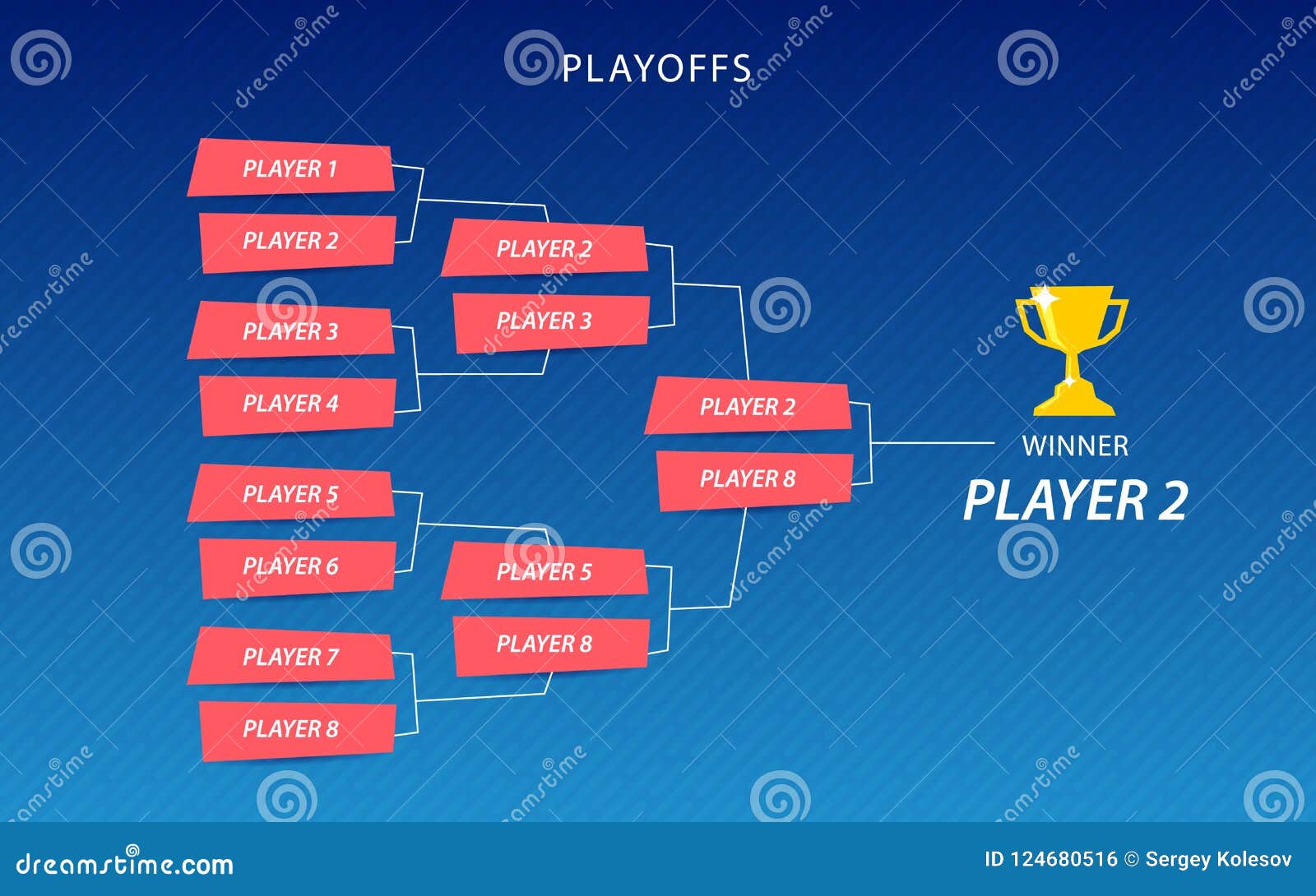 Tournament bracket Royalty Free Vector Image - VectorStock