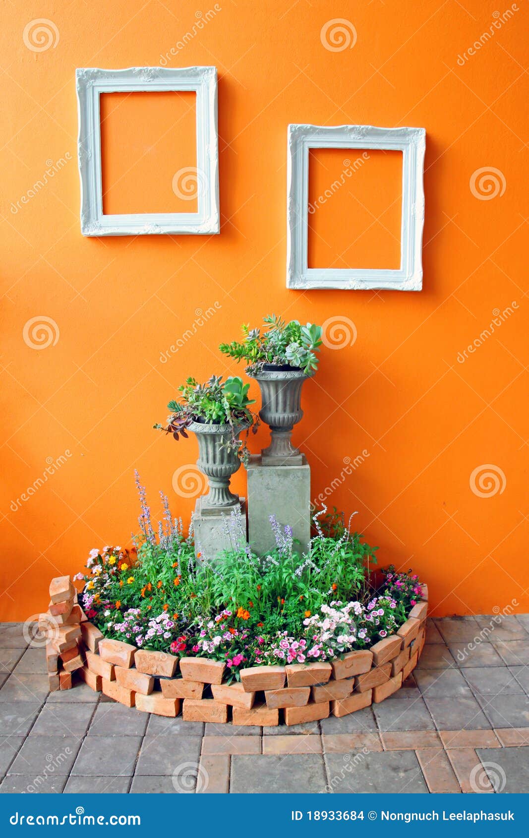 Decoration of Small Garden with Frames Stock Photo Image of natural