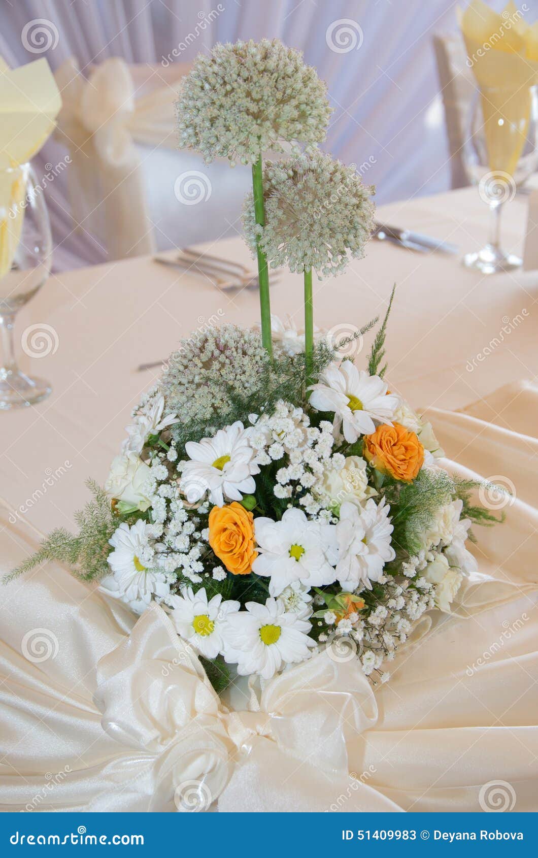 Decoration Of Wedding Table, Catering. Stock Image - Image of interiors