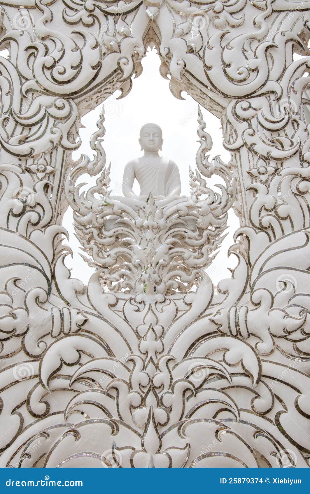 Decoration with White Buddha Statue Stock Photo Image of design