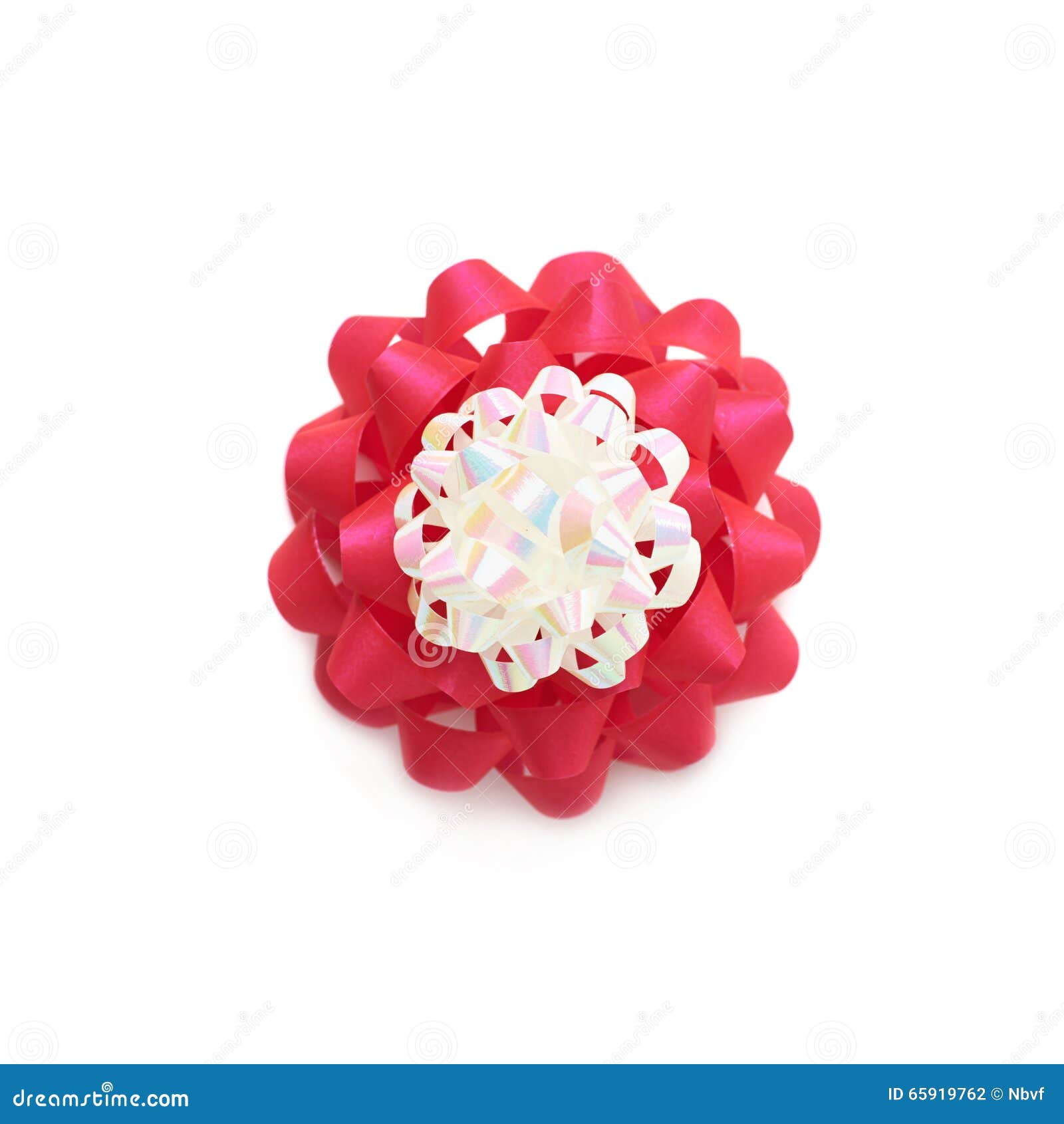 Decorational Ribbon Gift Bow Isolated Stock Photo Image of party