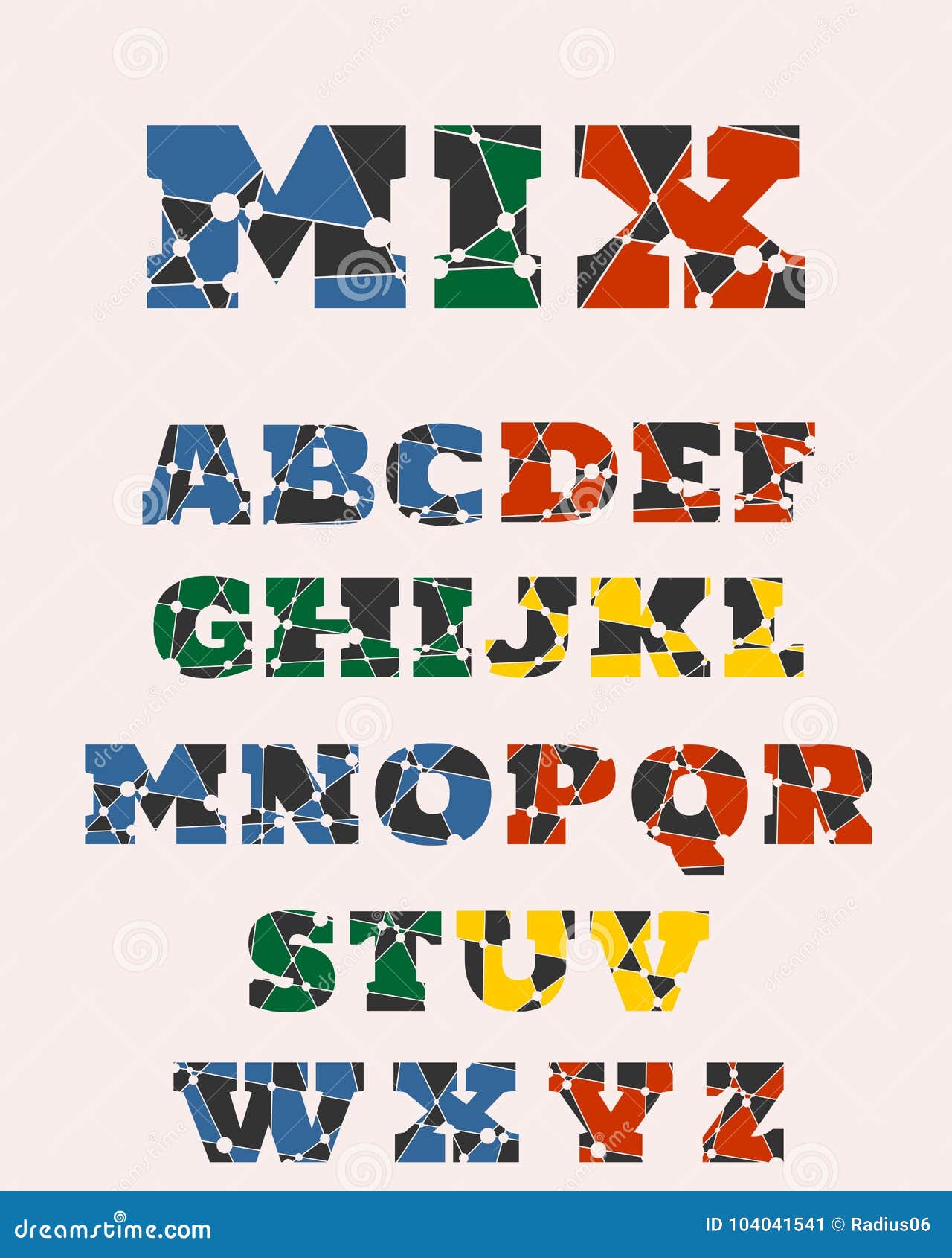 Decorative Alphabet Vector Font. Stock Vector - Illustration of number