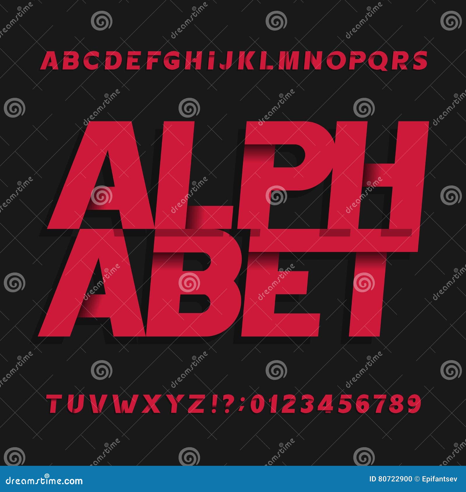 decorative alphabet  font. oblique letters s and numbers.