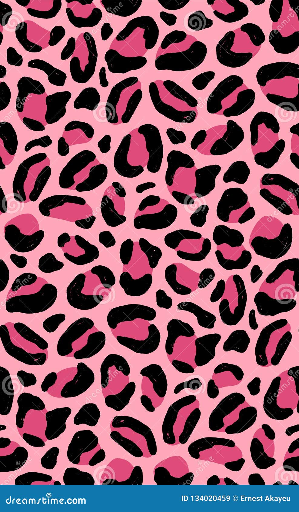 Decorative Animal Seamless Pattern with Pink Leopard Coat Texture ...