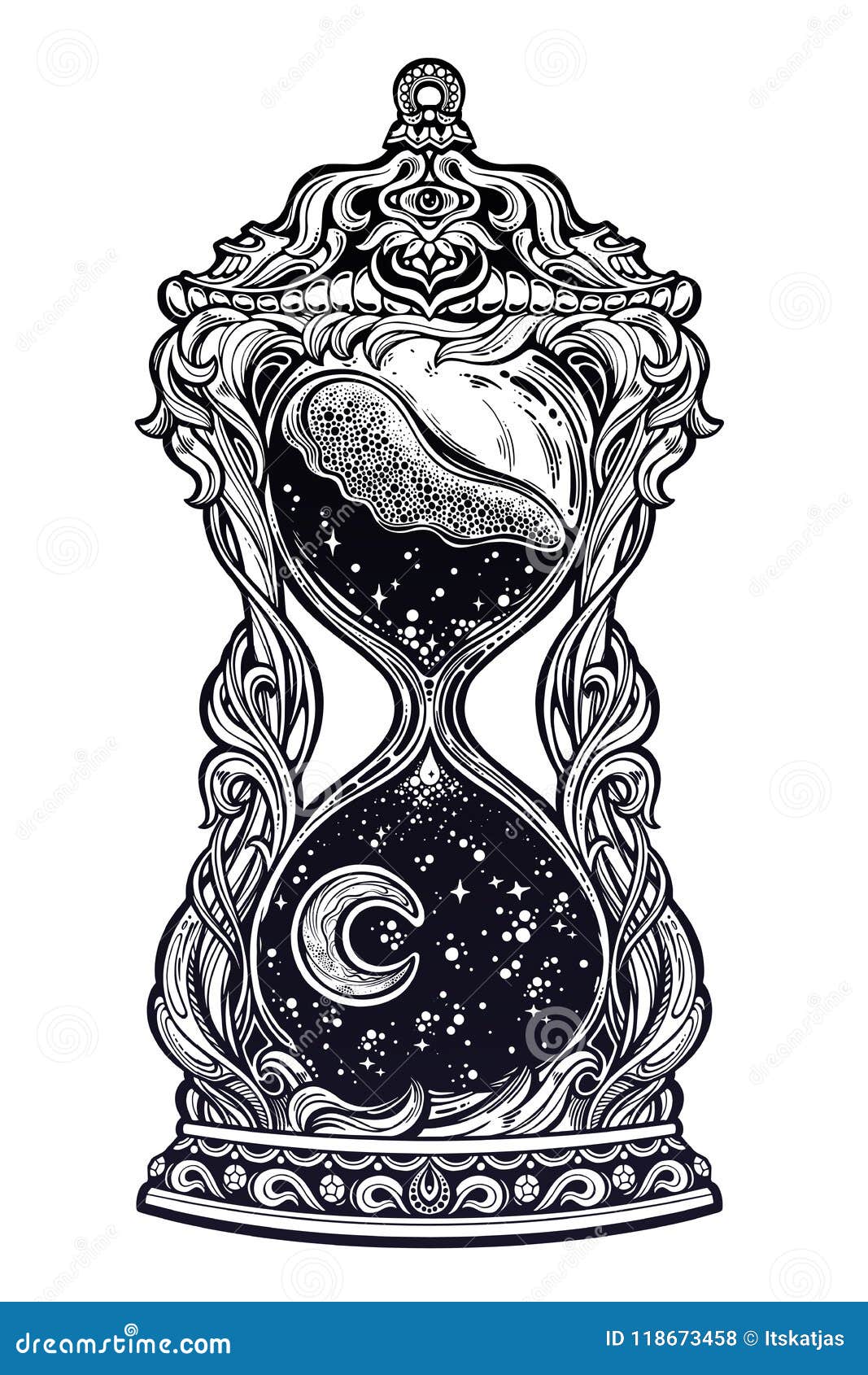Sand Clock Stock Illustration  Download Image Now  Hourglass Drawing   Art Product Illustration  iStock
