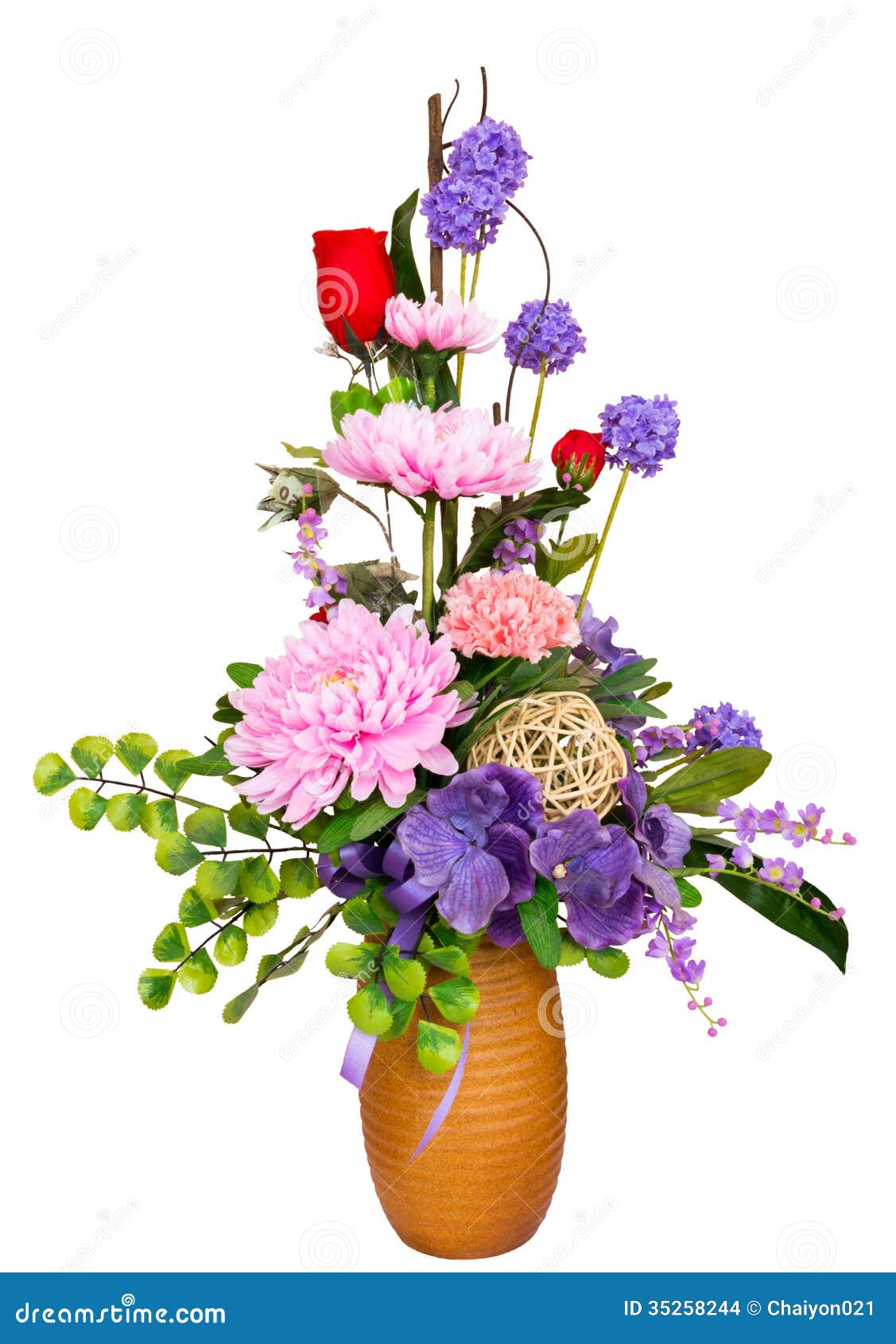 Decorative Artificial Flowers Stock Images - Image: 35258244