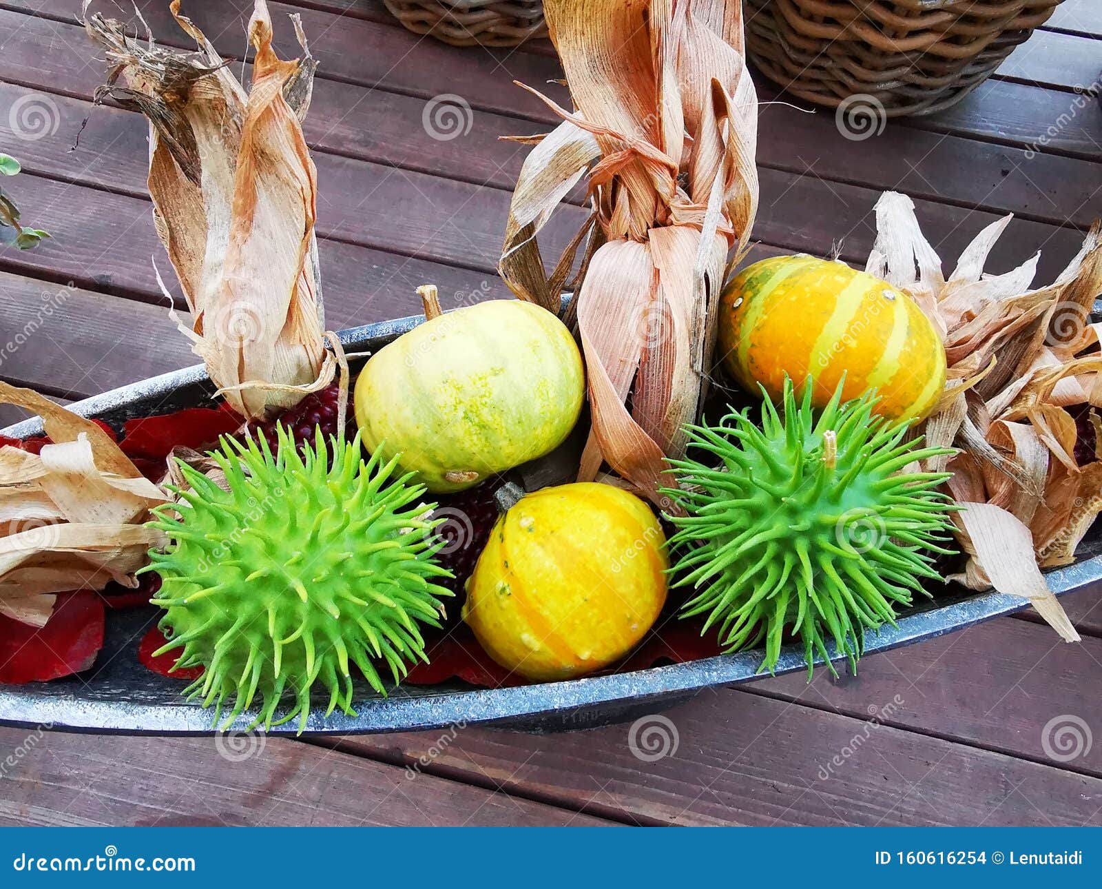 Decorative Autumn Fruit and Vegetables Stock Photo Image of