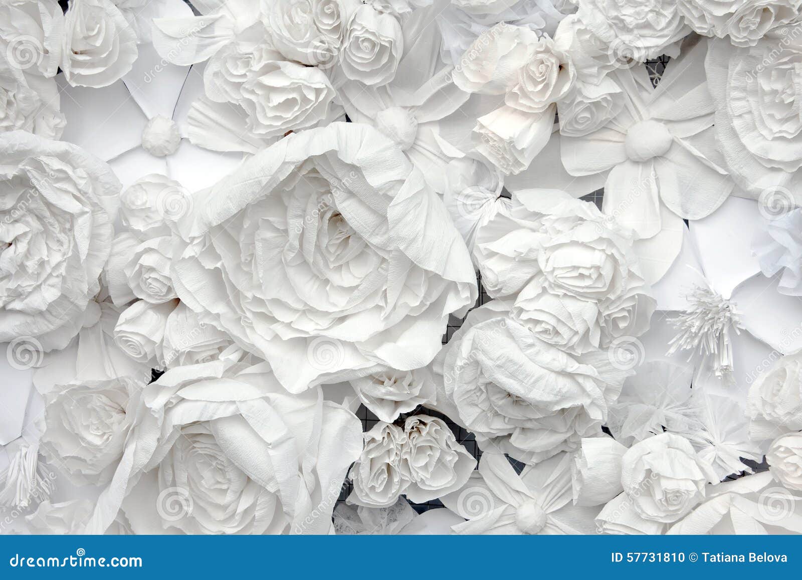 decorative background from white paper flowers stock photo image flower paper mache