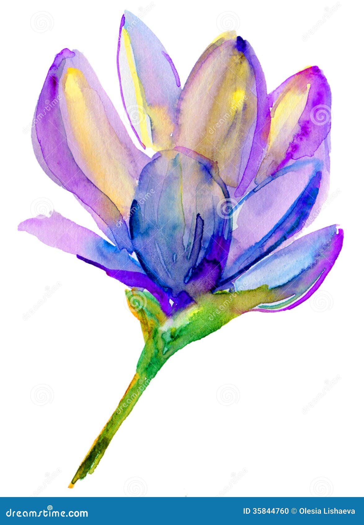Decorative blue flower stock illustration. Illustration of decoration ...