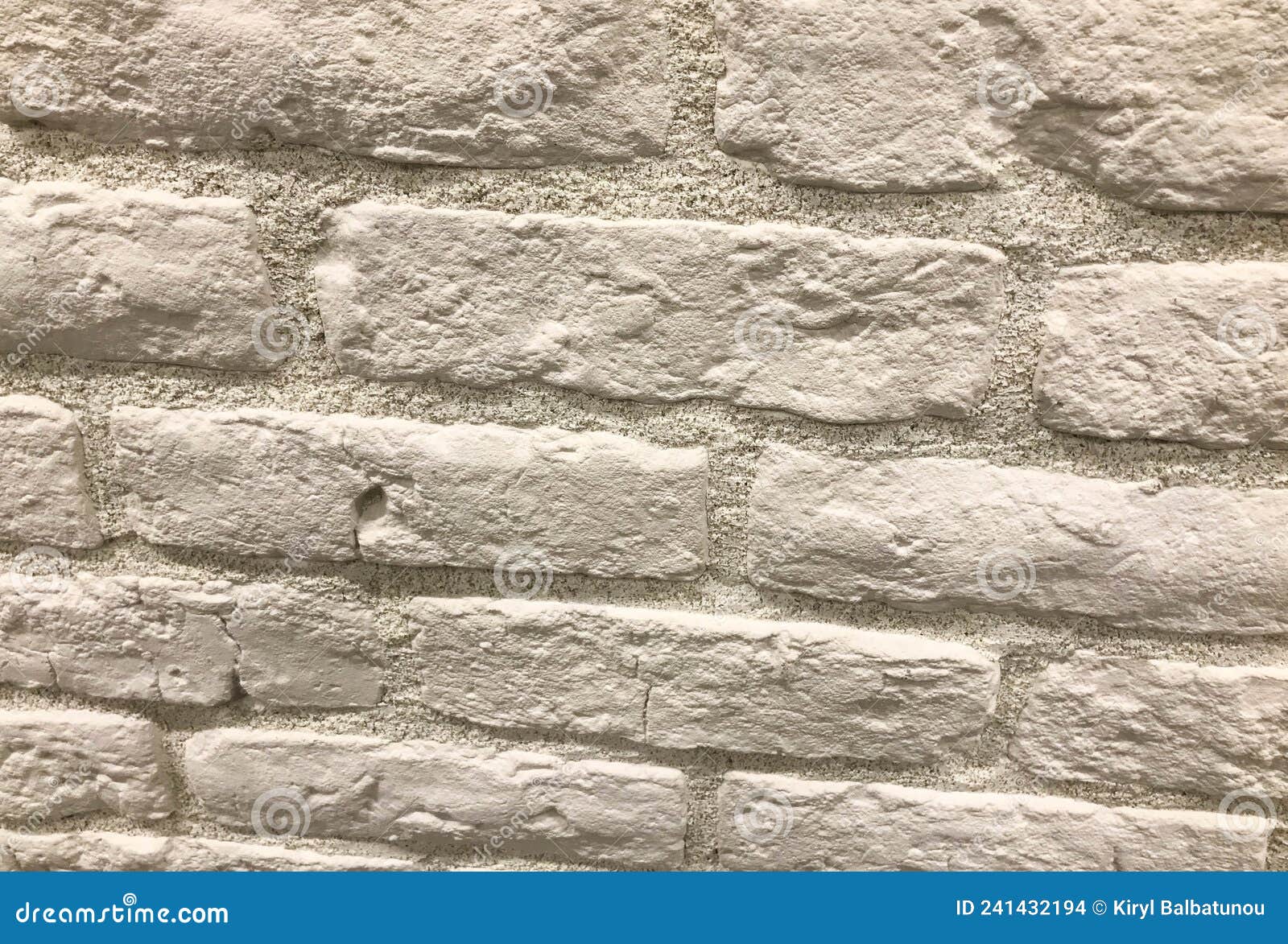 Decorative Brick for Wall Covering, Texture. White Tile Bricks, Stucco