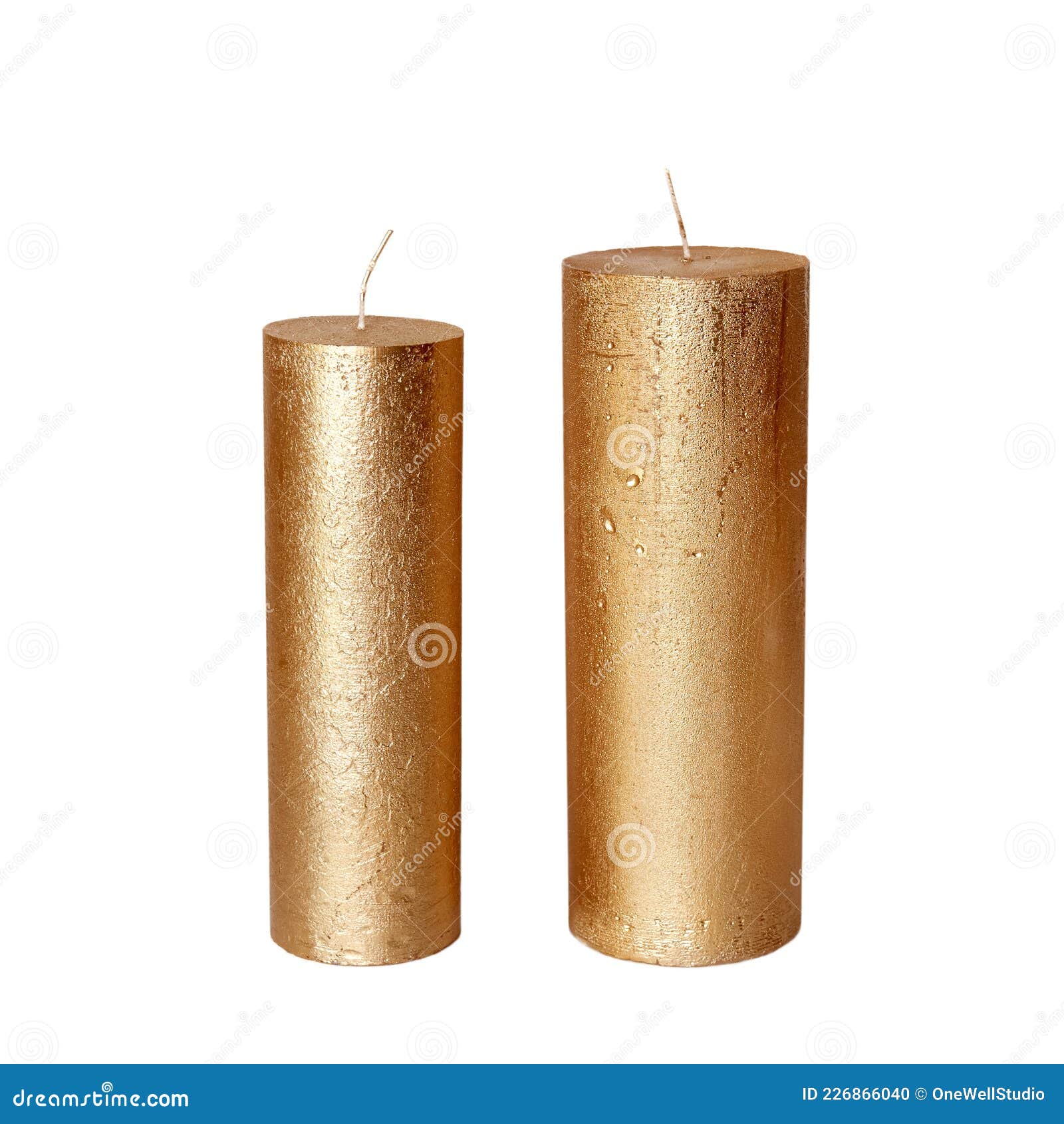 Decorative Candles in Candlesticks. Stylish Interior Home Design Stock