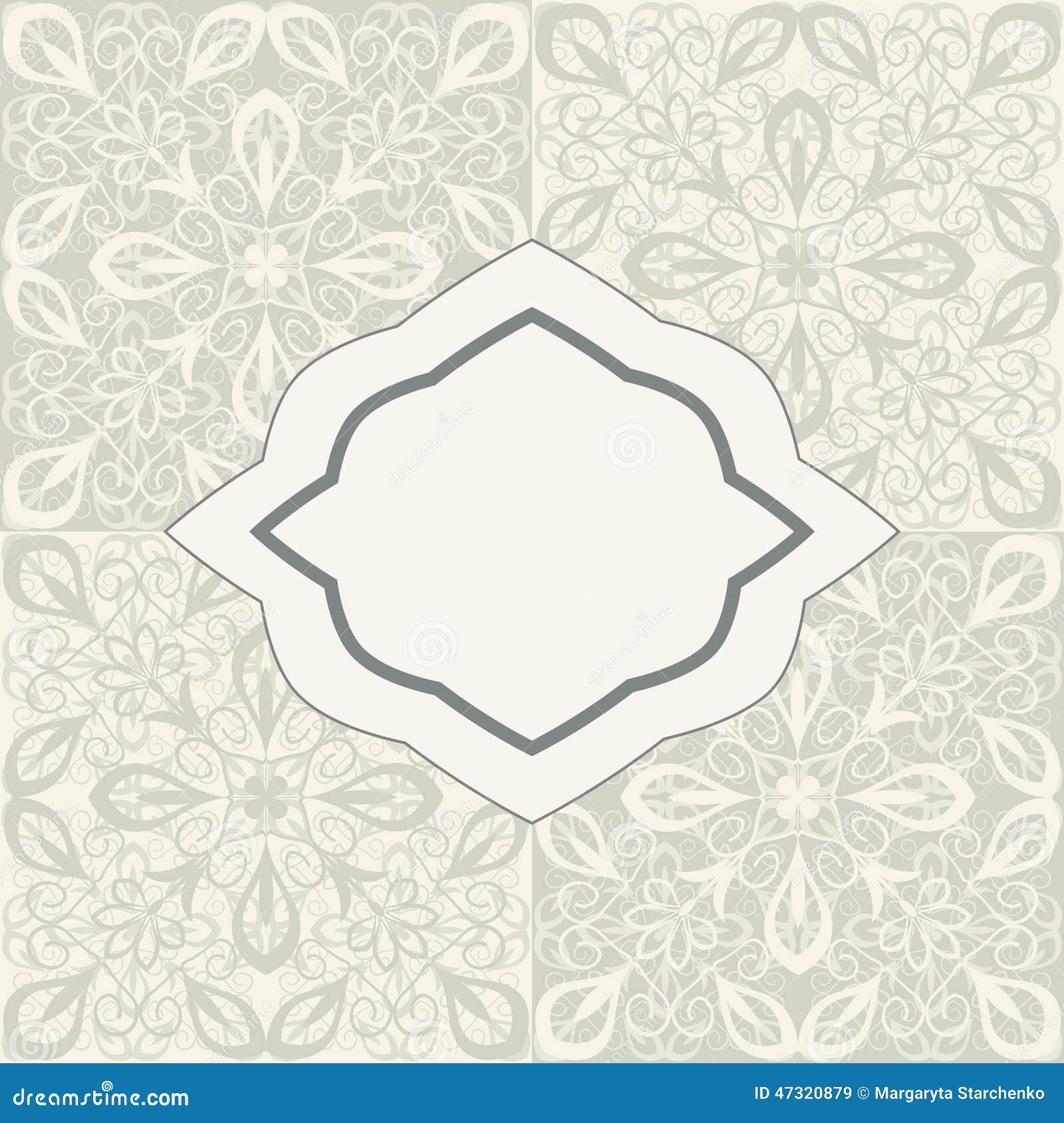 Decorative card stock vector. Illustration of arabesque 47320879