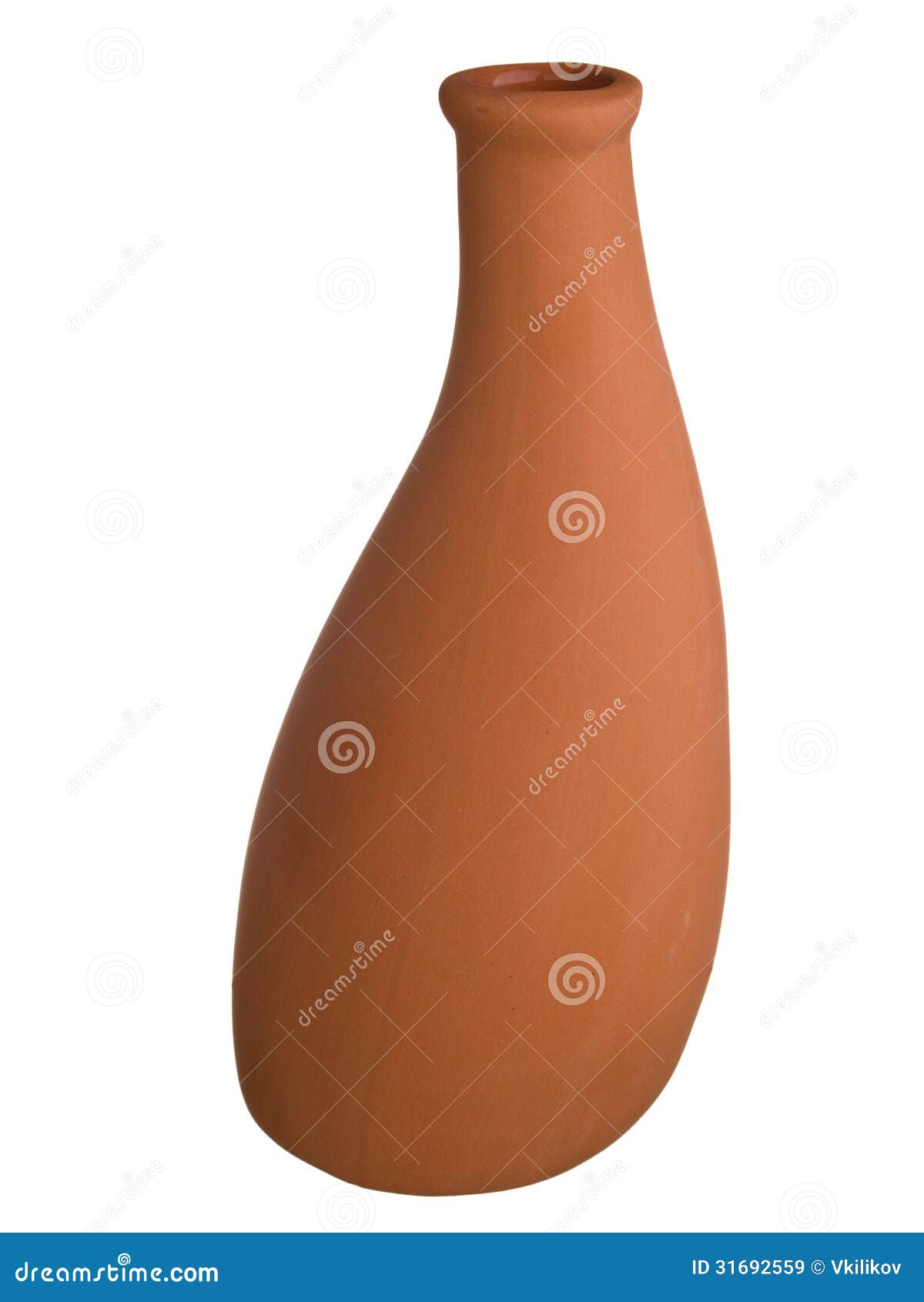 Decorative Ceramic Vase Isolated on White Background Stock Image