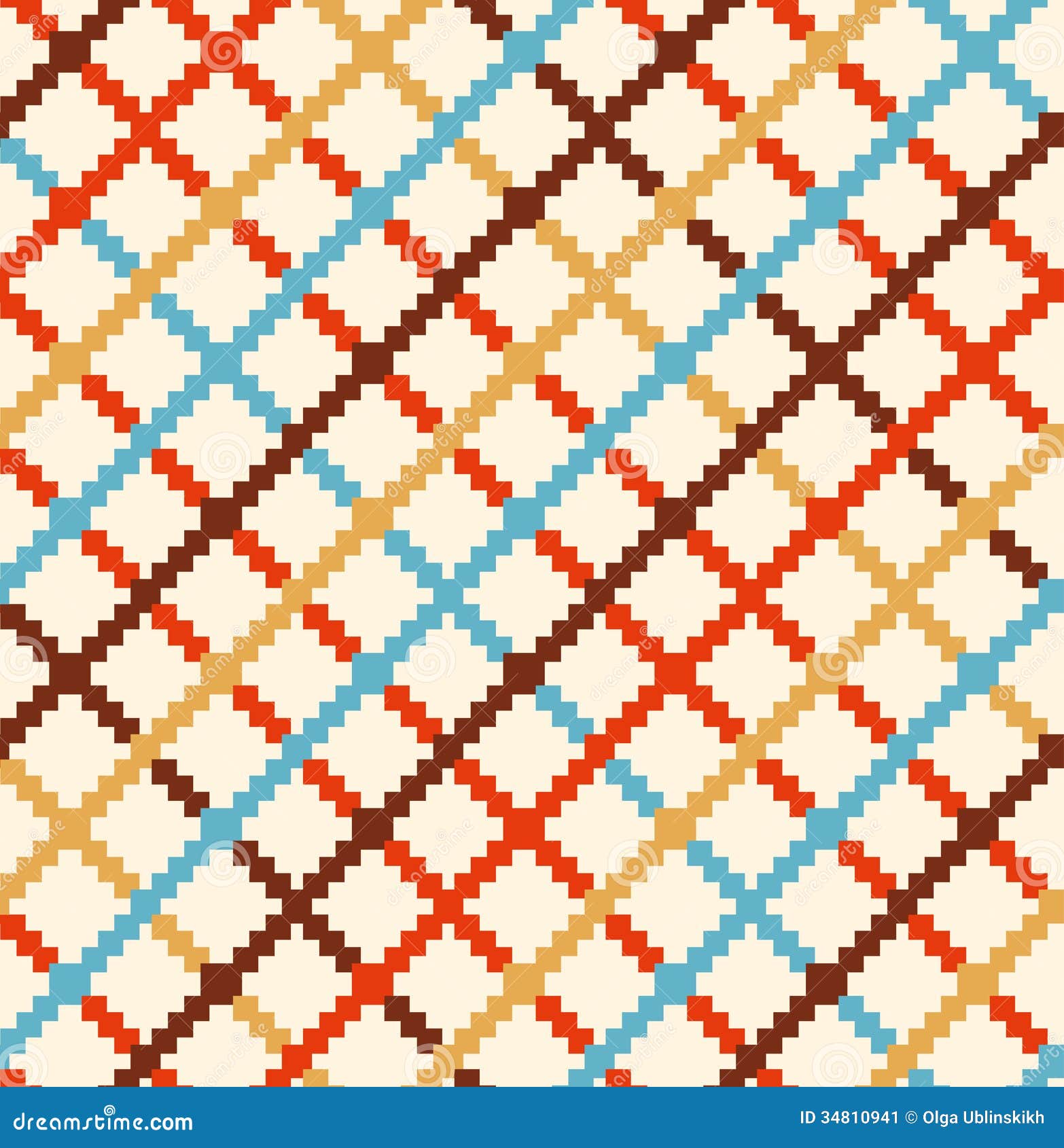 Decorative Checkered Rural Pattern Multicolor Countryside Background ...