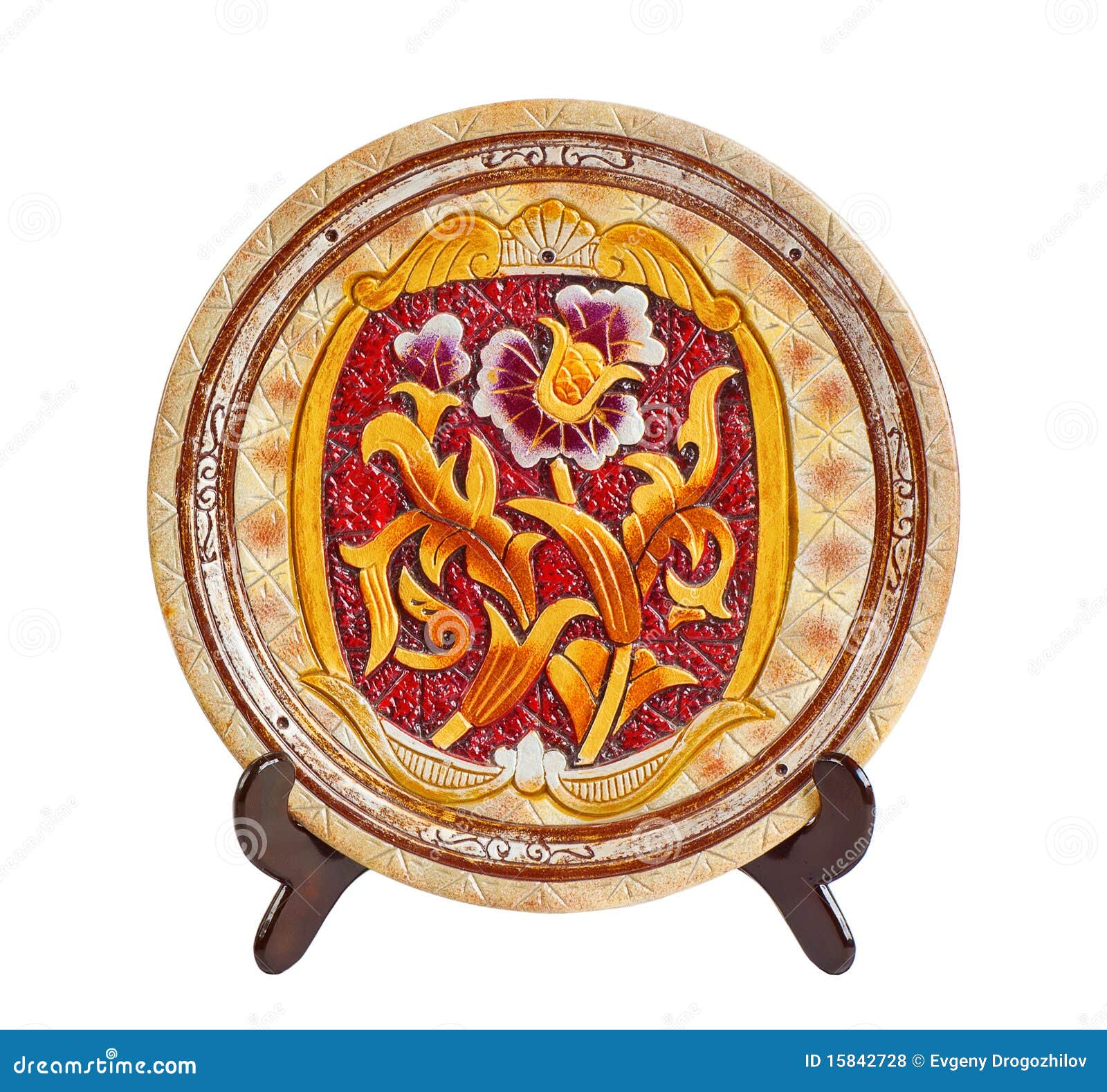 Decorative Chinese saucer stock photo. Image of saucer 15842728