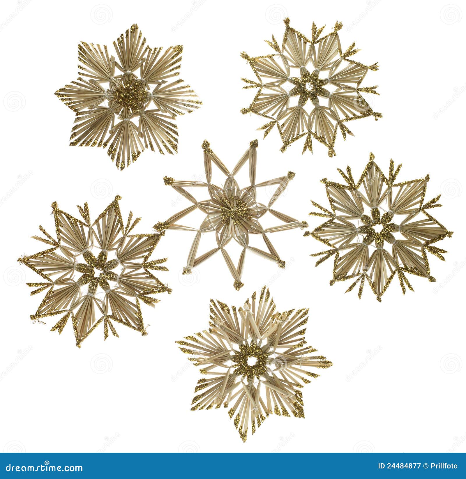 Decorative Christmas Straw Stars Stock Image - Image of christmas ...