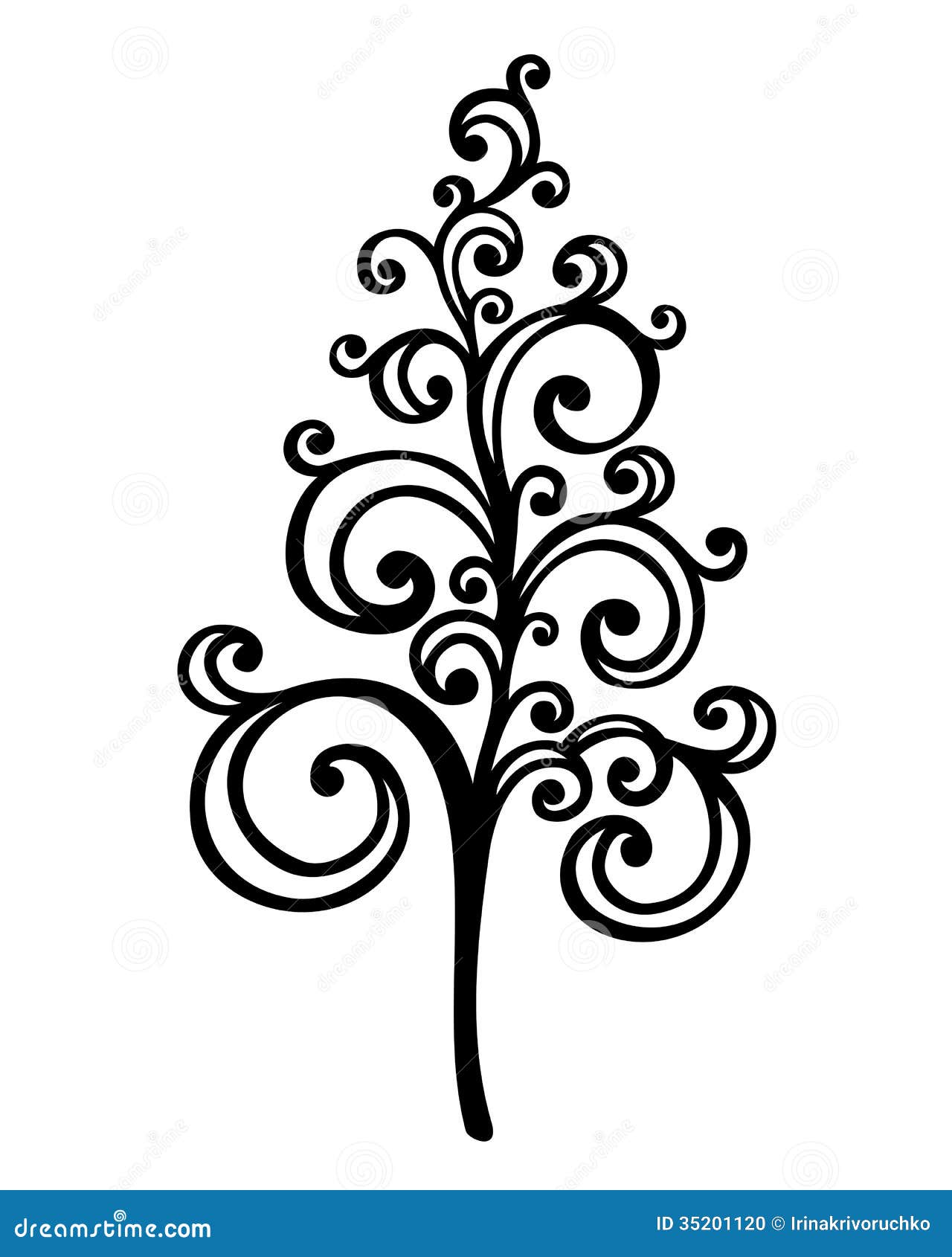 Decorative Christmas Tree (Vector) Stock Vector - Image 