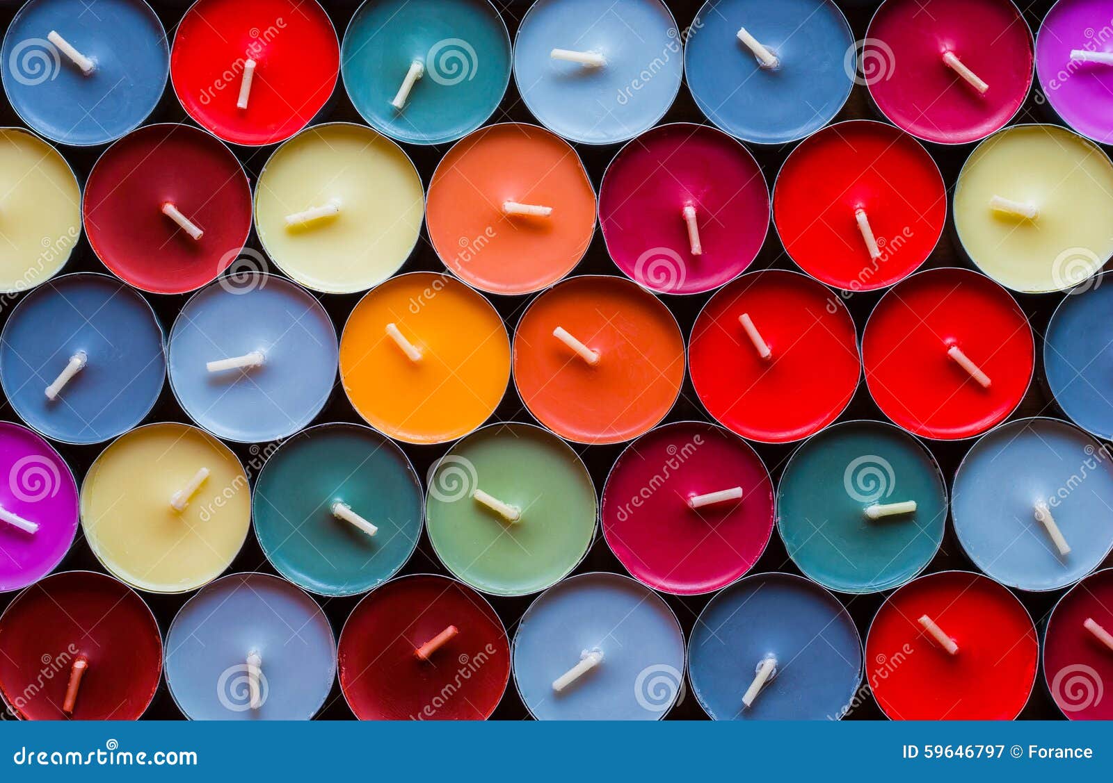 Decorative Colored Tea Candles, Various Colors Stock Image Image of