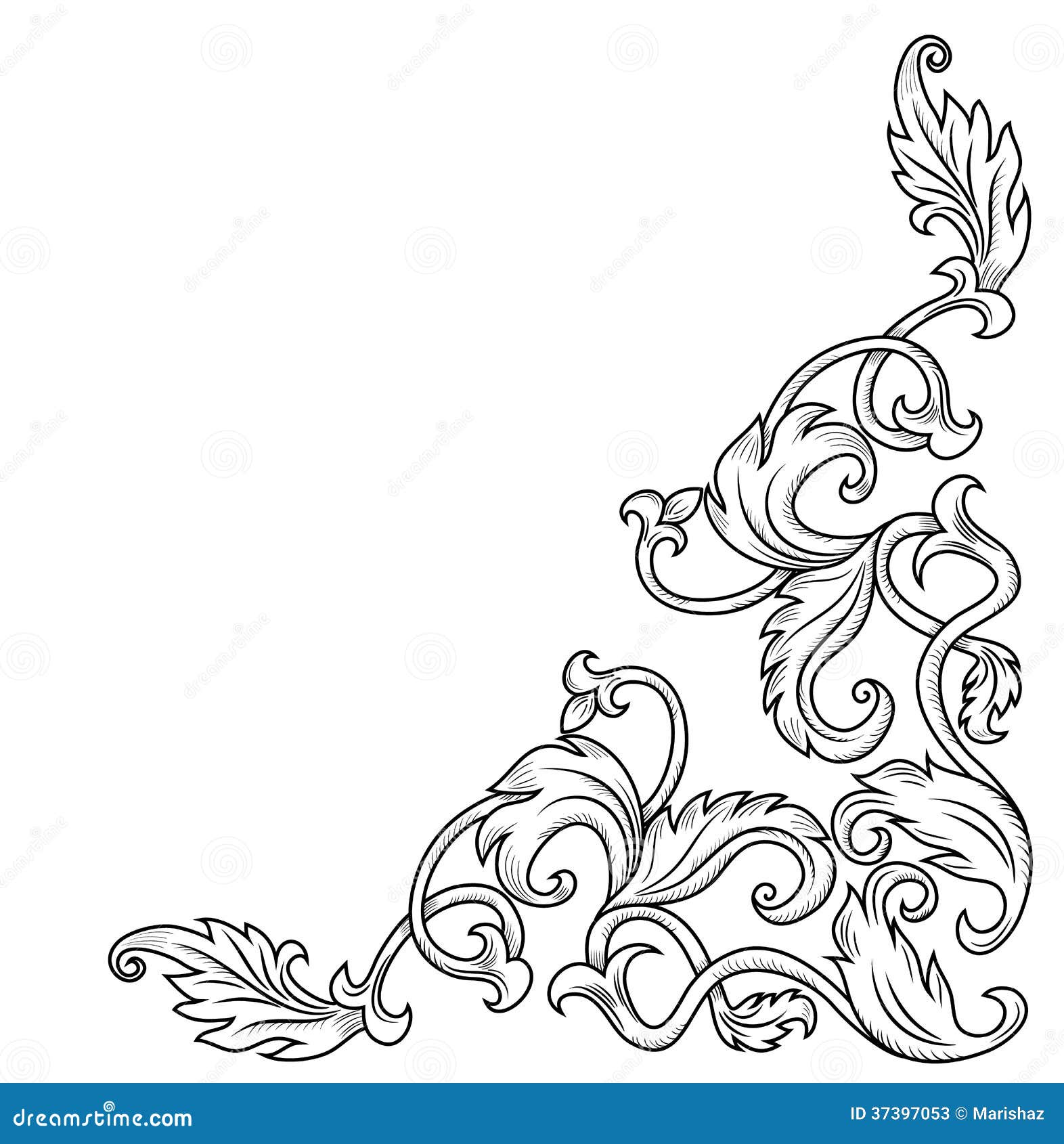 Decorative corner ornament stock vector. Illustration of calligraphy