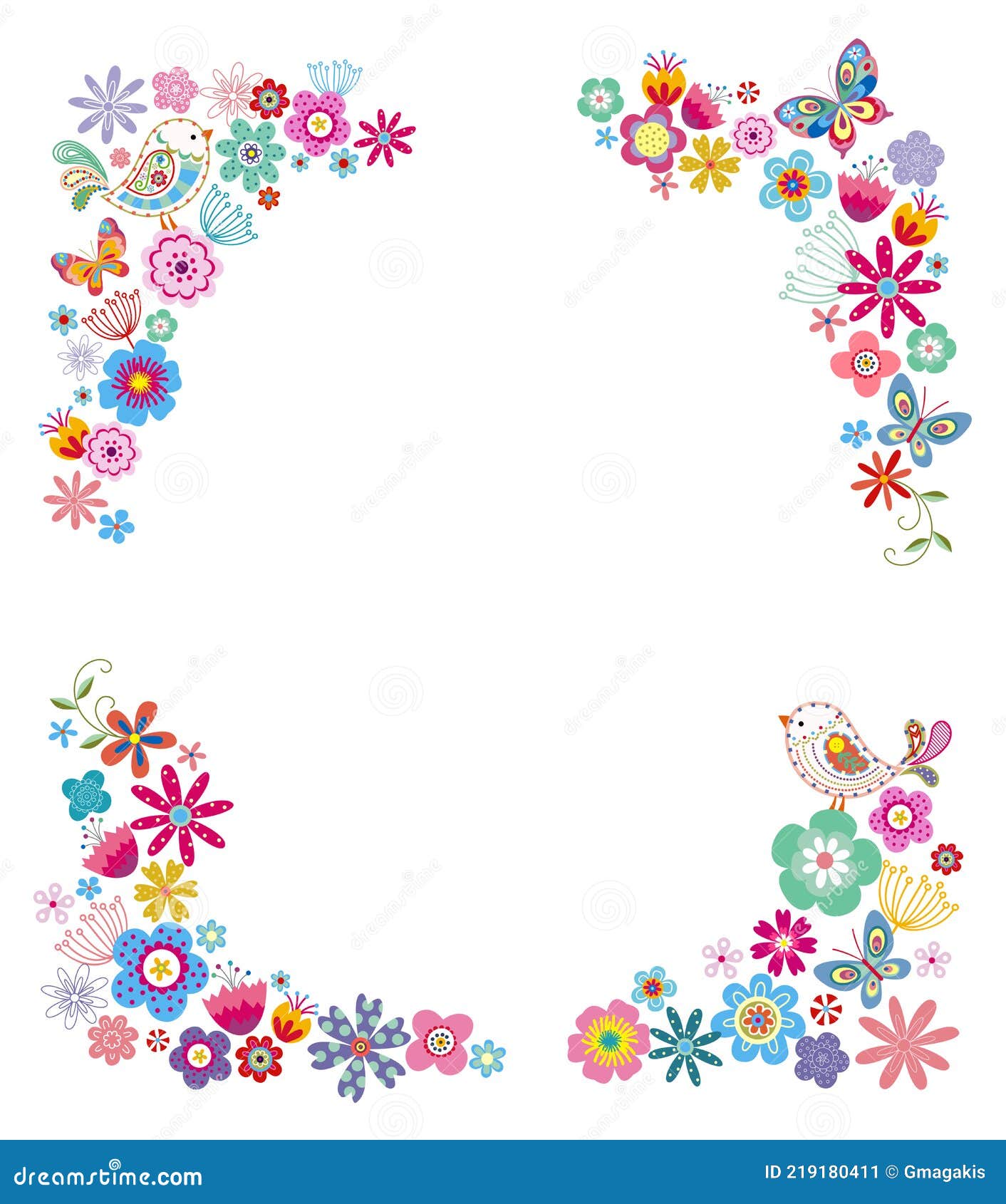 Decorative Elements for Corners and Frames Stock Illustration