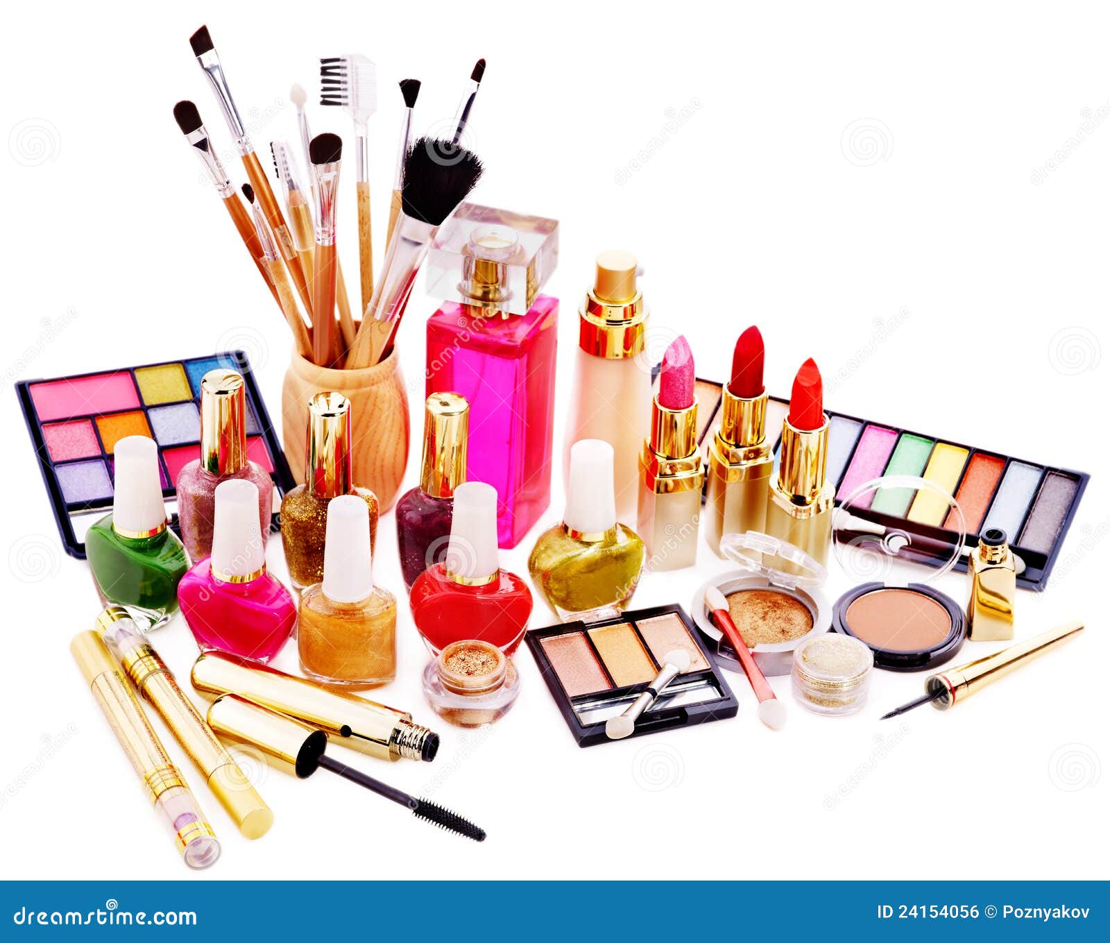 Decorative Cosmetics and Perfume. Stock Photo Image of feminine, makeup 24154056
