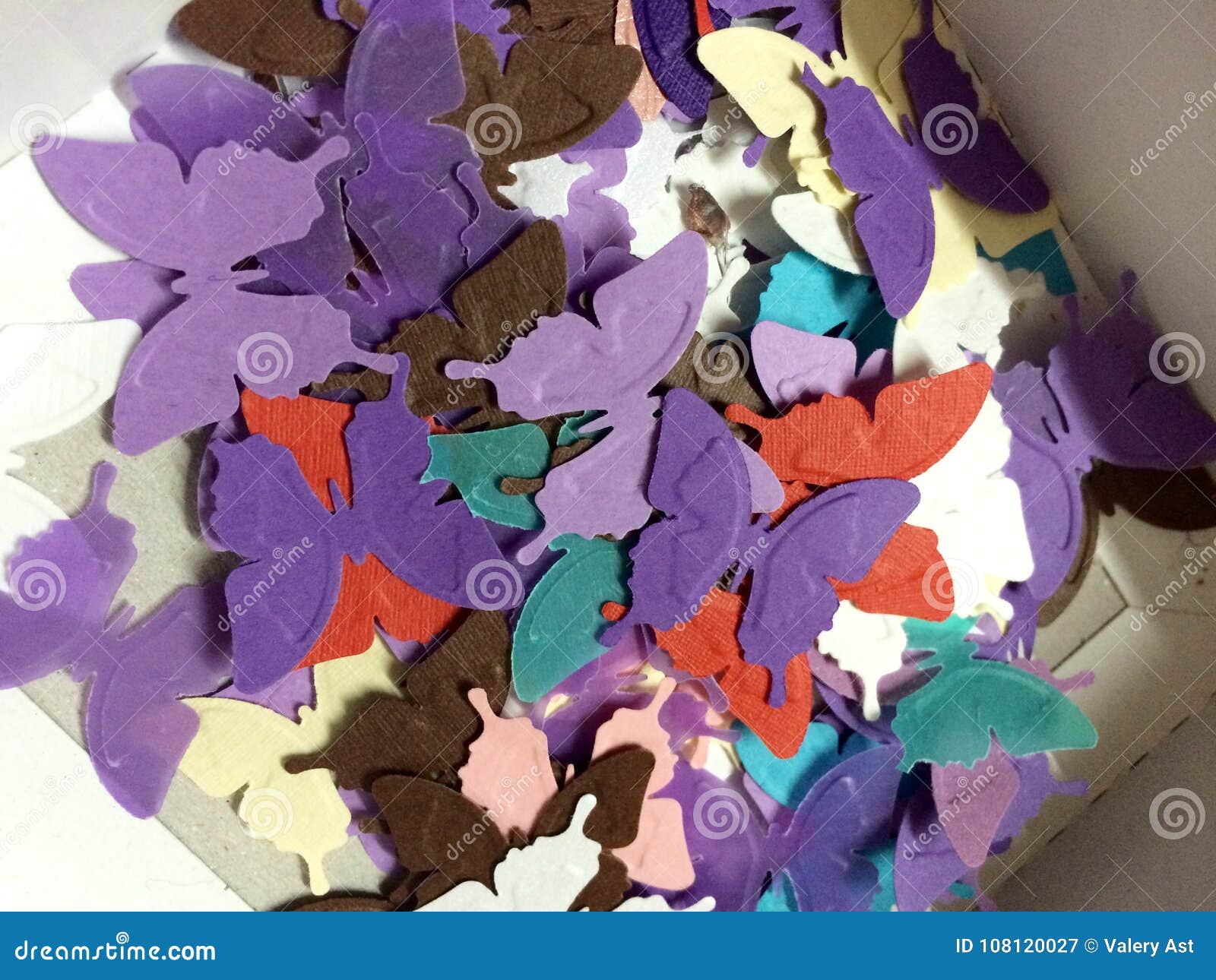 Butterflies Confetti in a Box for Decorators Stock Image Image of celebrate, partying 108120027