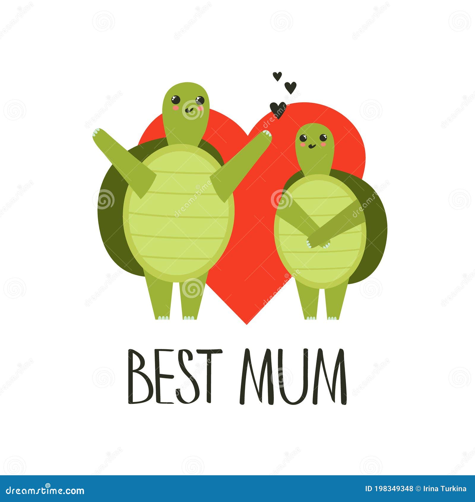 Decorative Cute Illustration, Funny Turtles, Hearts, English Text. Best Mum. Mothers Day Stock Vector - Illustration of friendly, backdrop: 198349348 Decorative Cute Illustration, Funny Turtles, Hearts, English Text. Best Mum. Mothers Day Stock Vector - Illustration of friendly, backdrop: 198349348