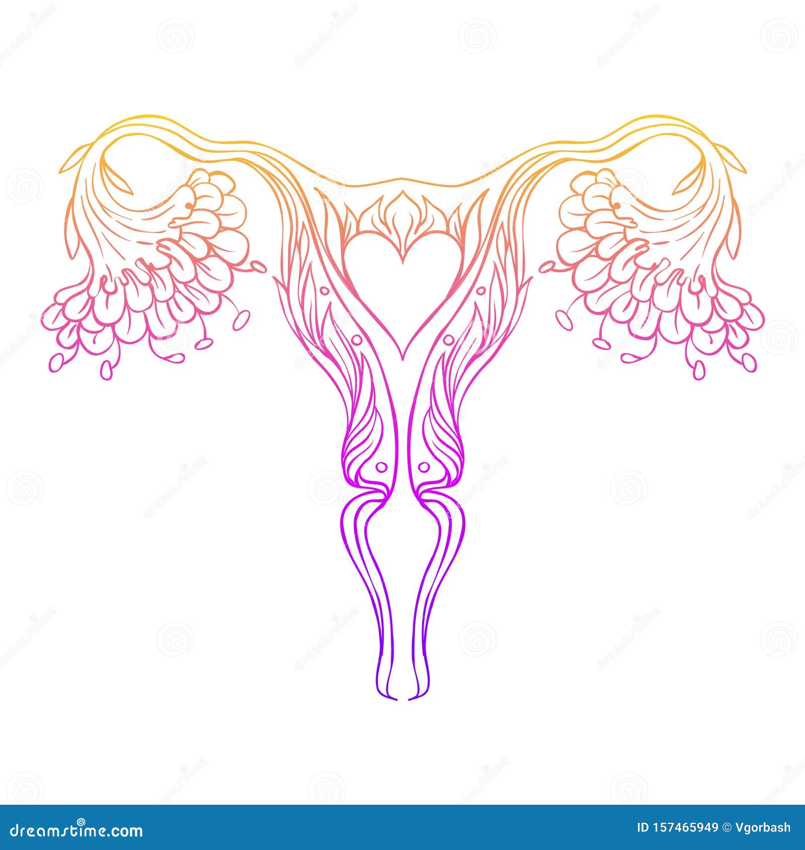 Diagram Female Reproductive System Black White Stock Illustration  2292801107 | Shutterstock