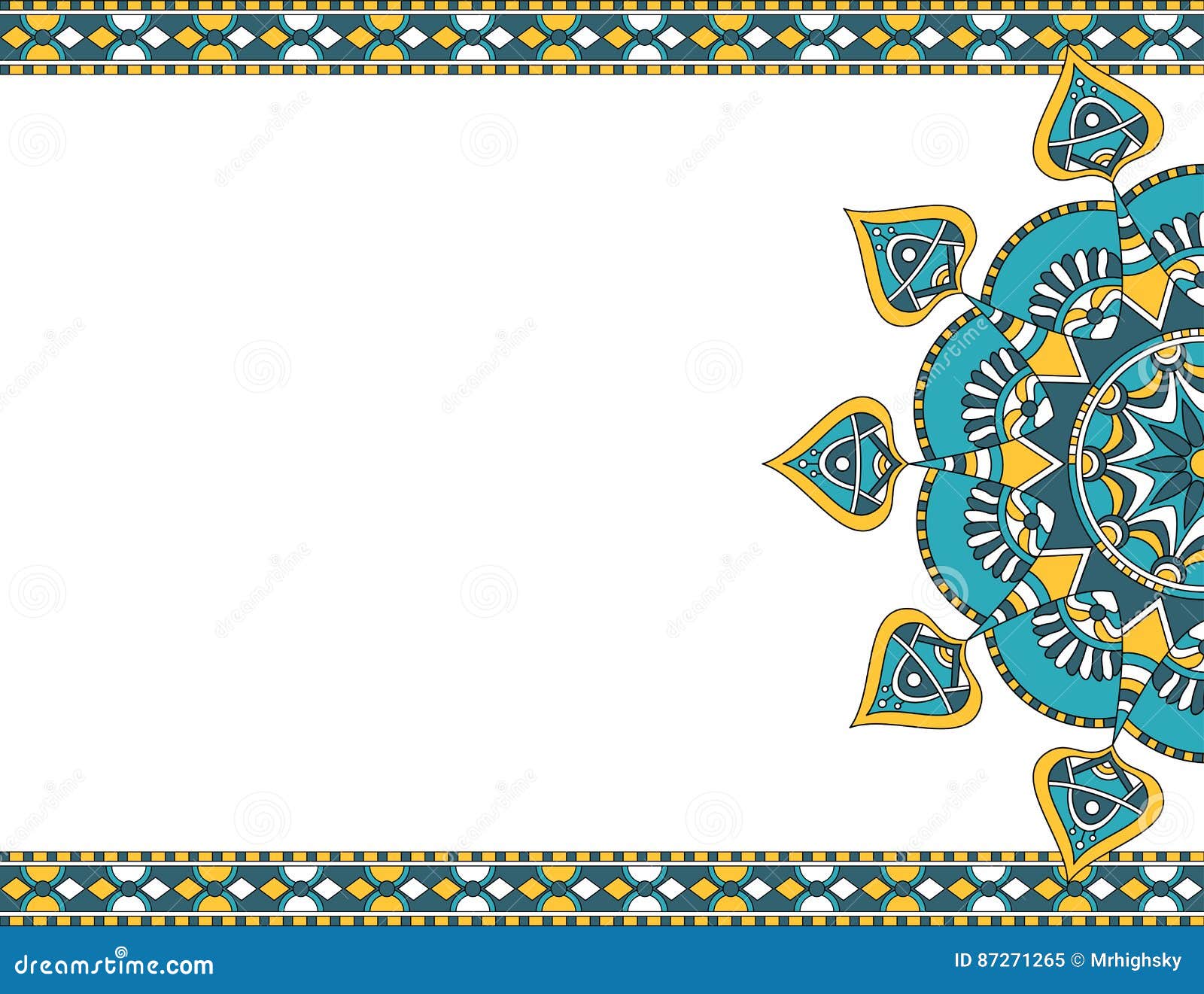 Decorative Eastern Style Islamic Background Stock Vector - Illustration of  blue, style: 87271265