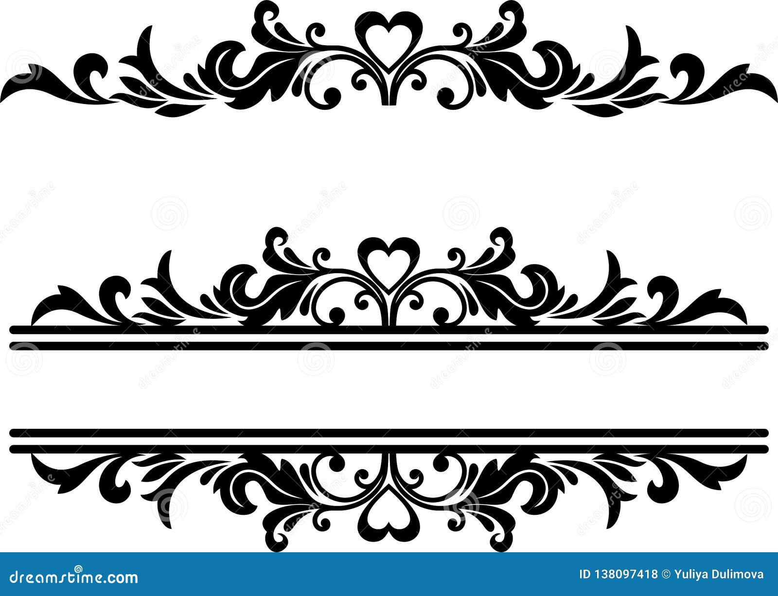 Split Floral Frame Svg Floral Monogram Border Floral Border 