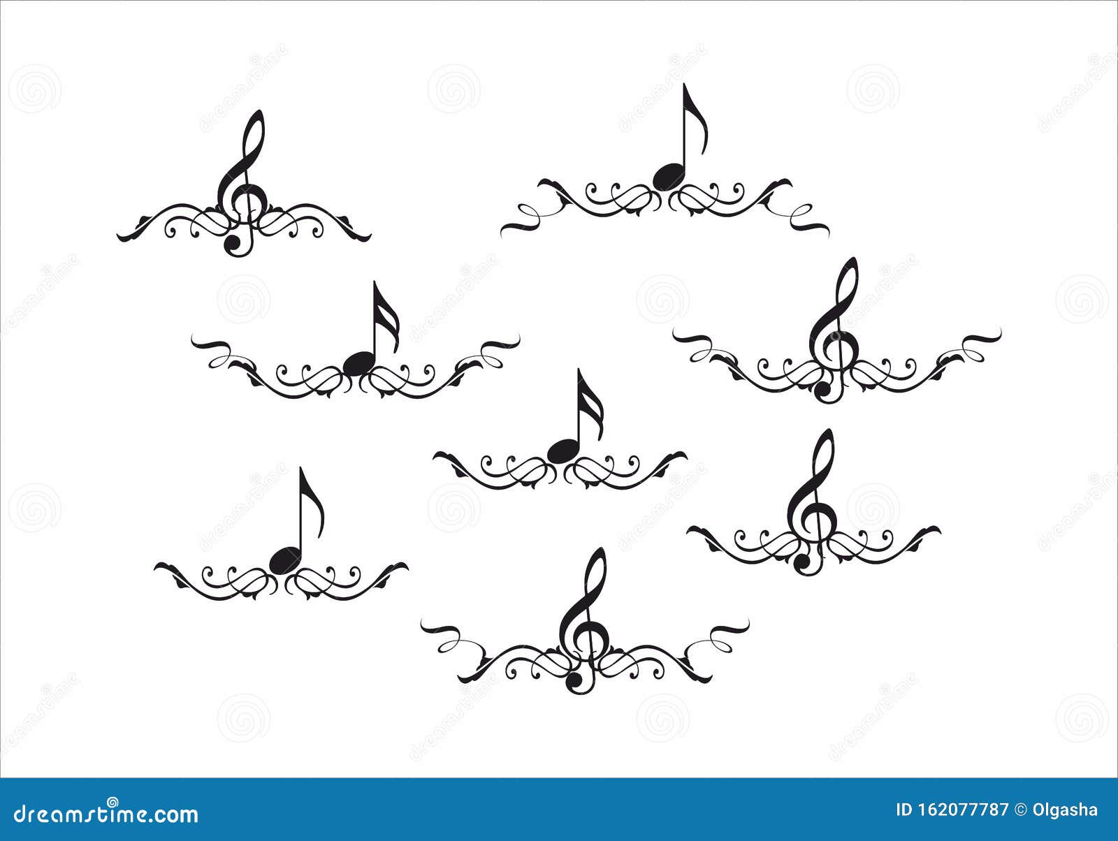 decorative  with treble clef and note