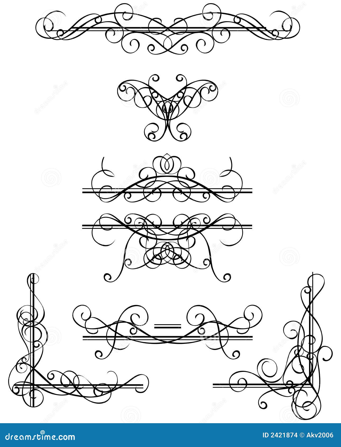 Decorative elements stock vector. Illustration of decor 2421874