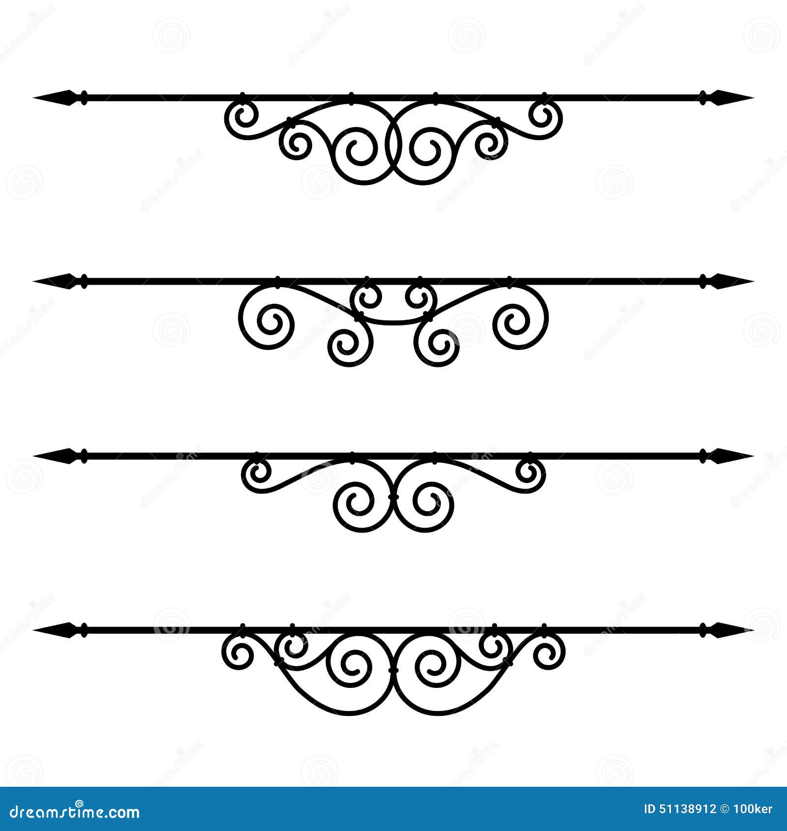Download Decorative Elements, Border And Page Rules Stock Vector ...