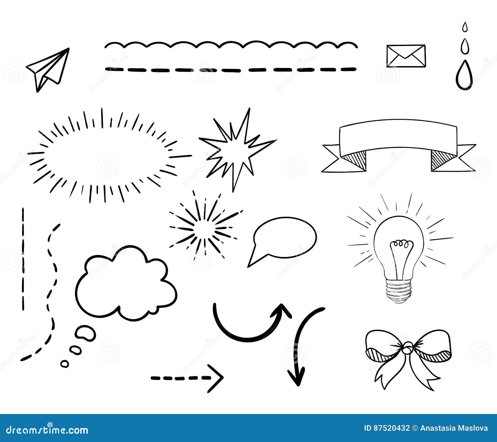 Decorative Elements Web Design Portfolio Template Illustration